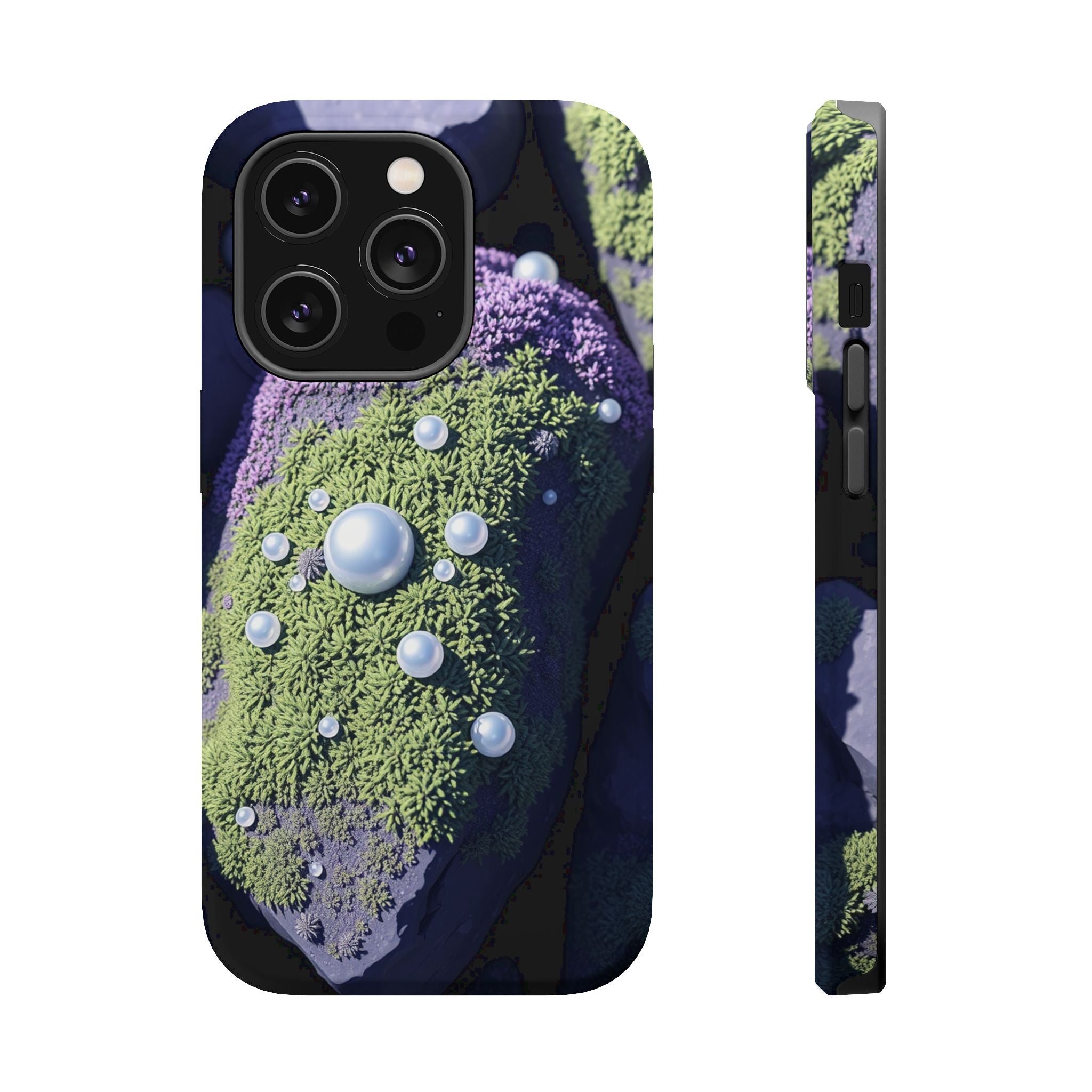 iPhone Moss Covered Rocks Electric Art Slim Everyday Designer Case · iPhone Case