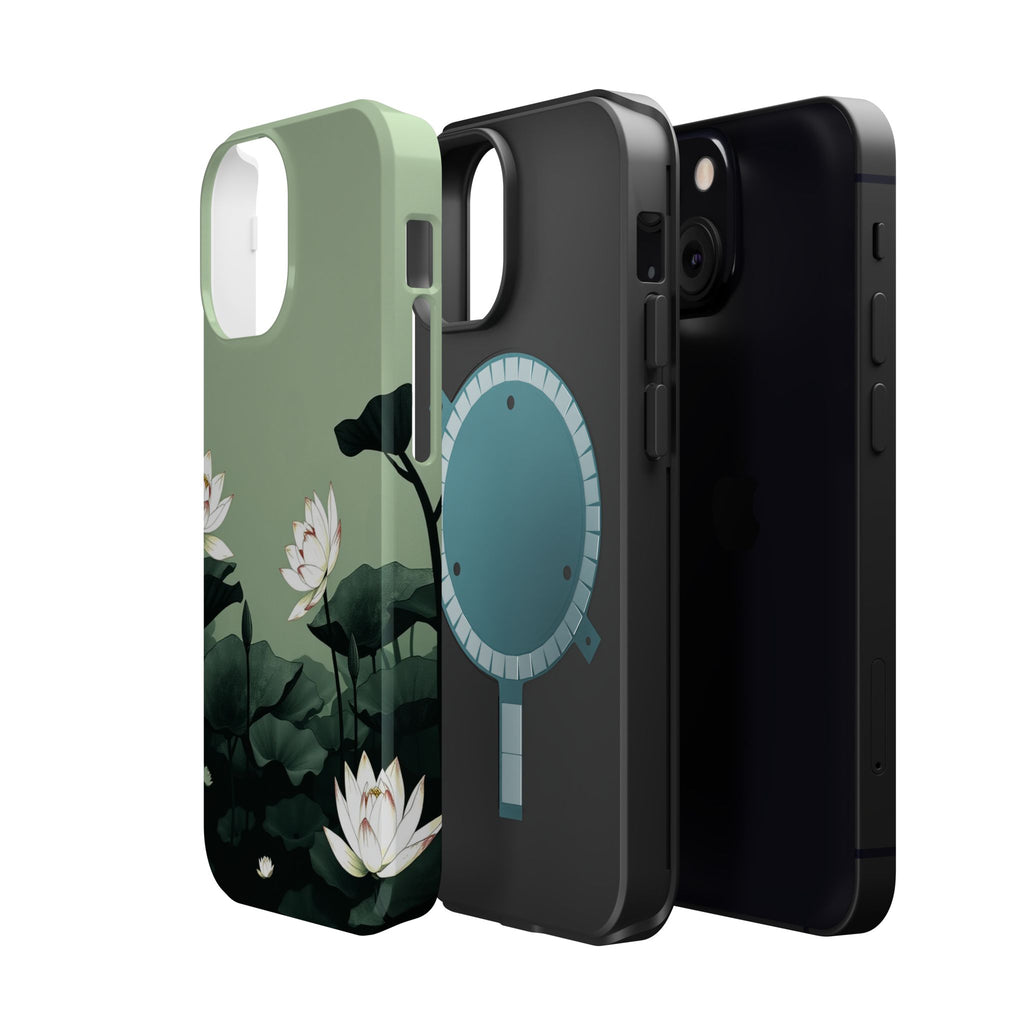 iPhone Sage And Ivory Lotus Pond Bold Modern Everyday Snap Case · iPhone Case