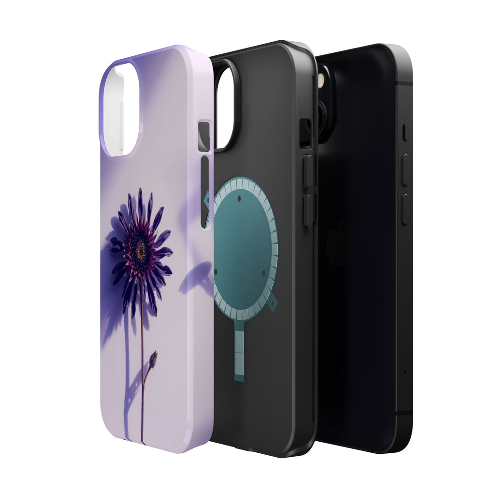 iPhone Indigo And Violet Dried Flower Flat Lay Soft iPhone Finish · iPhone Case