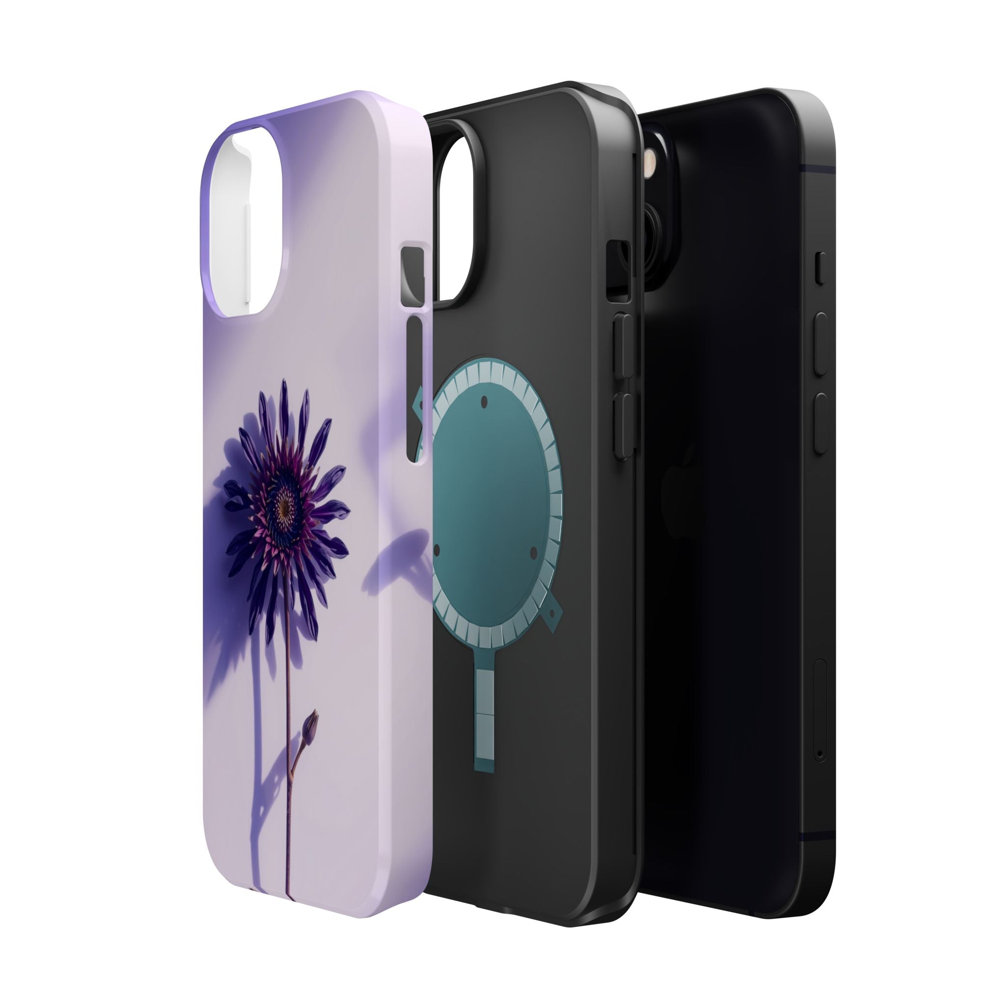 iPhone Indigo And Violet Dried Flower Flat Lay Soft iPhone Finish · iPhone Case