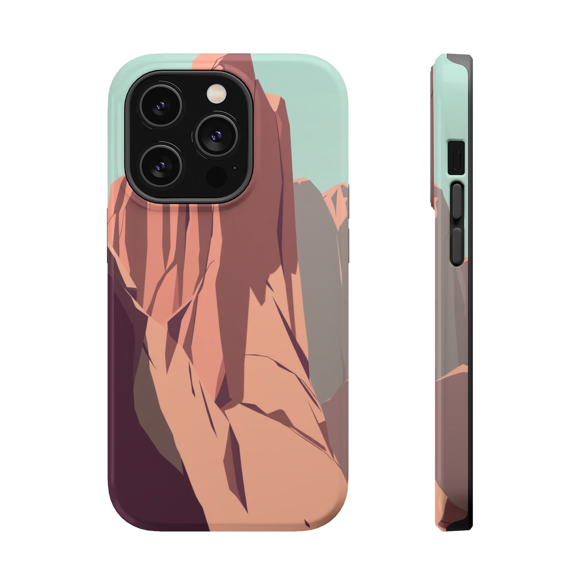 iPhone Rose Pink And Cream Canyon Wall Slim Everyday Designer Case · iPhone Case