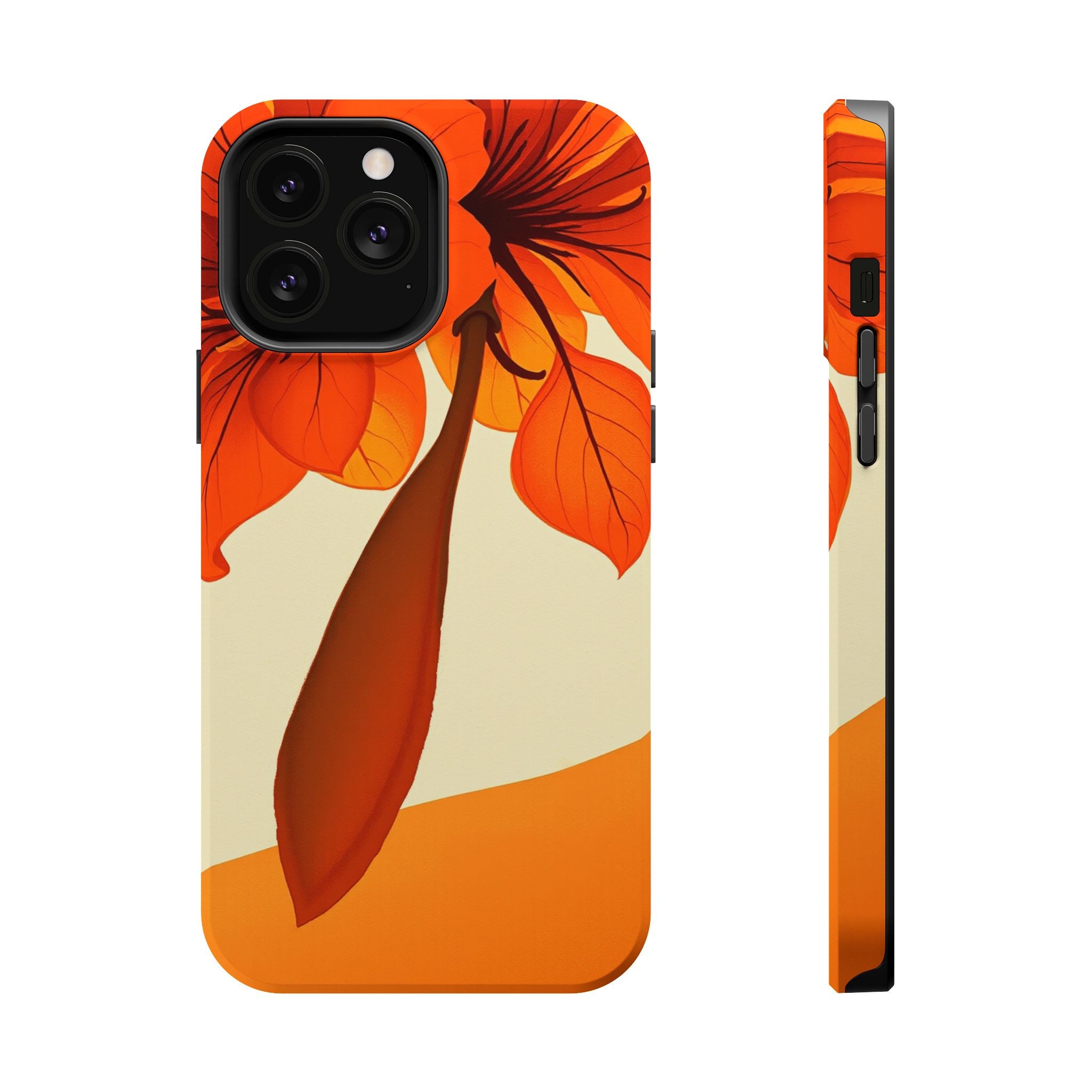 iPhone Burnt Orange And Sand Bloom Leaf Slim Everyday iPhone Designer · iPhone C