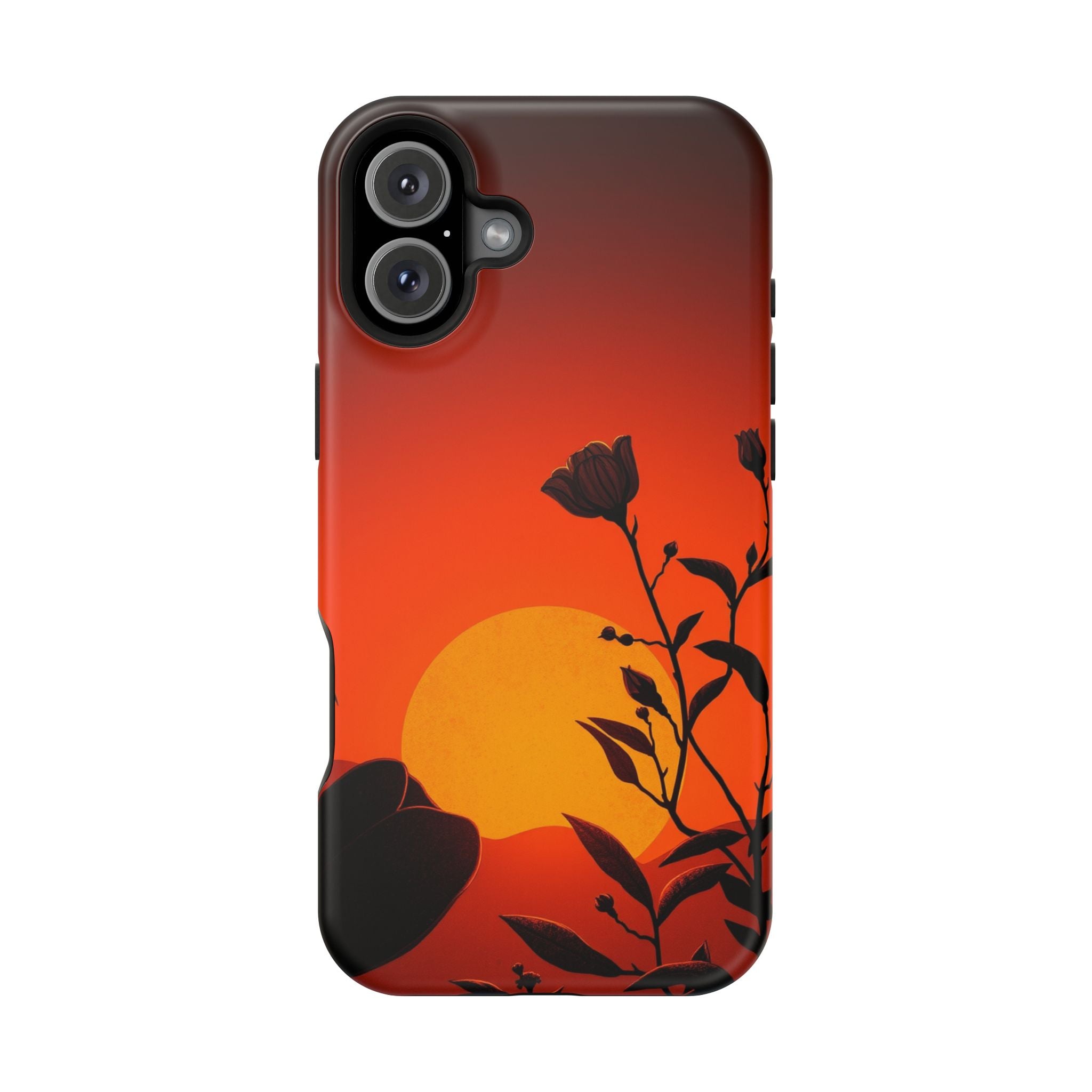 iPhone Bloom and Leaf Dark Gothic Ink Slim Everyday Designer Case · iPhone Case