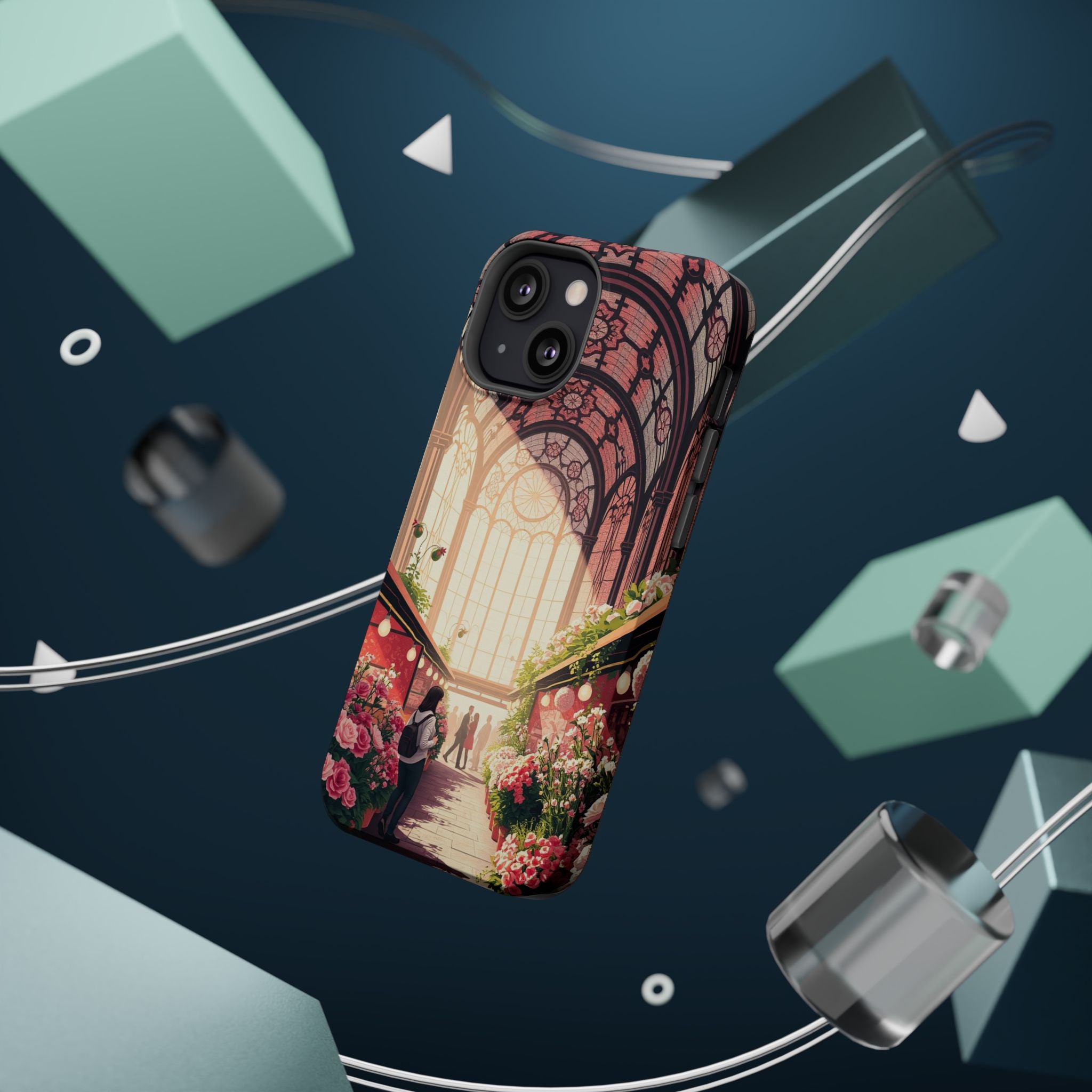 iPhone Flower Market Stained Glass Bold Modern Everyday Snap Case · iPhone Case