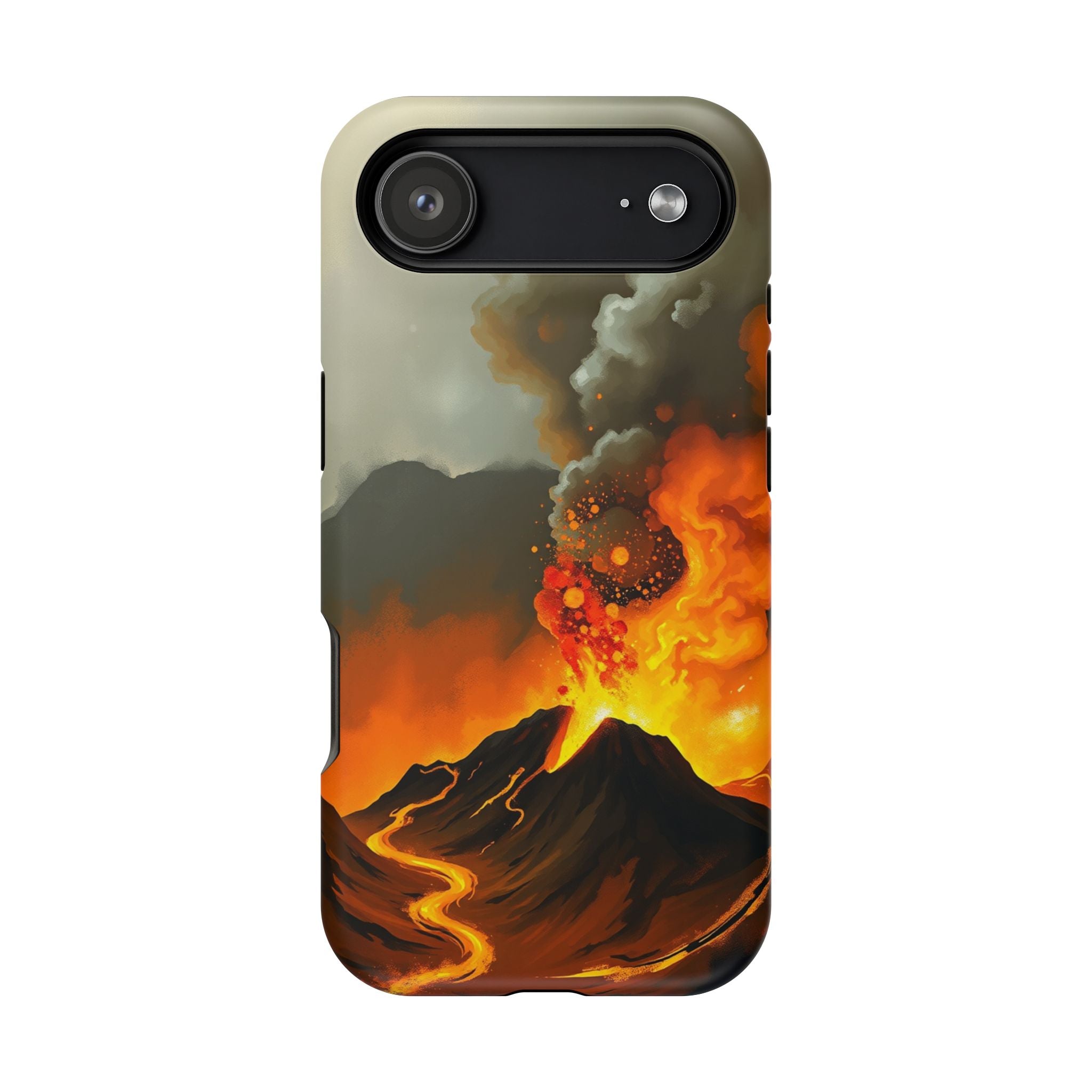 iPhone Volcanic Eruption Oil Painting Impressionist Slim Snap Case · iPhone Case