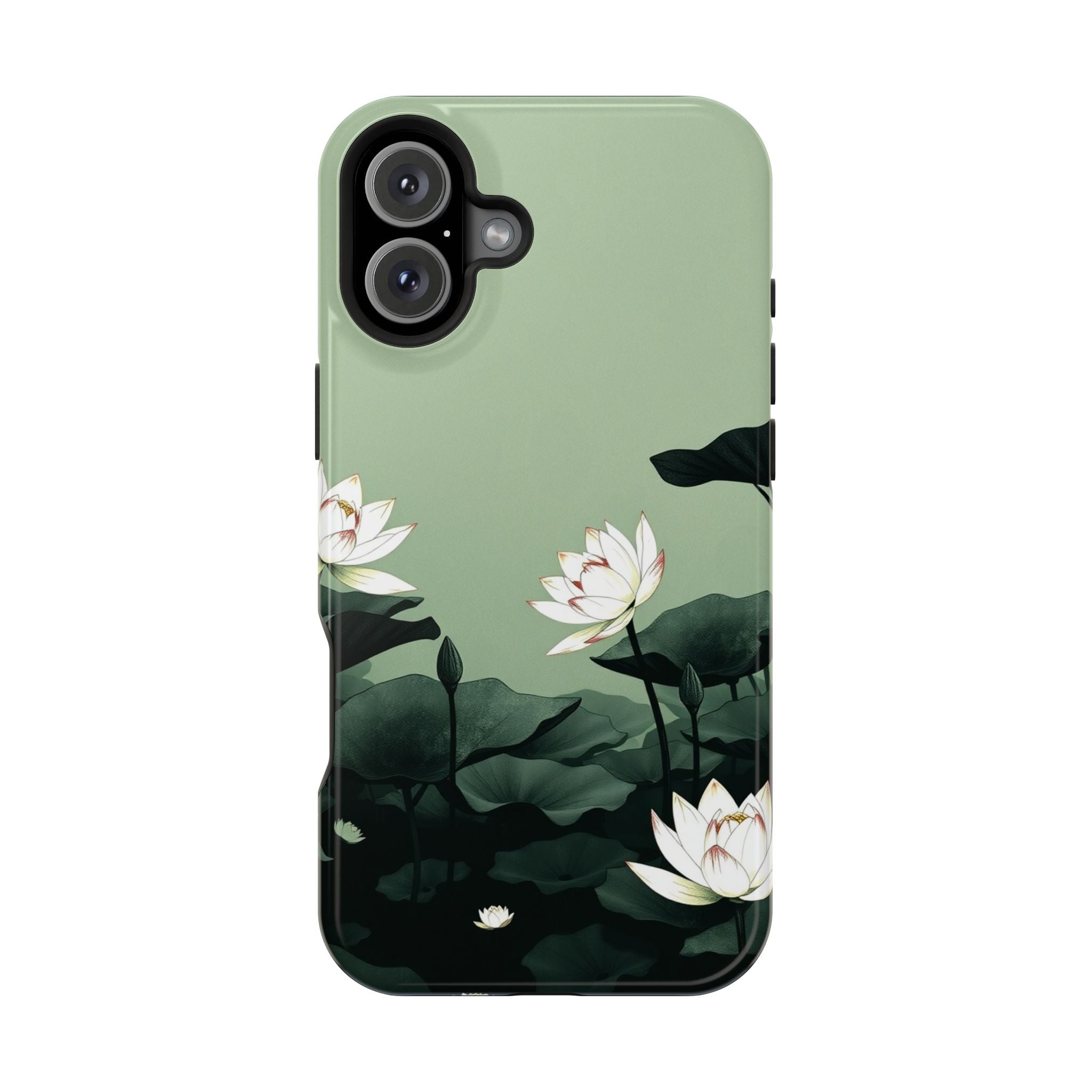 iPhone Sage And Ivory Lotus Pond Bold Modern Everyday Snap Case · iPhone Case