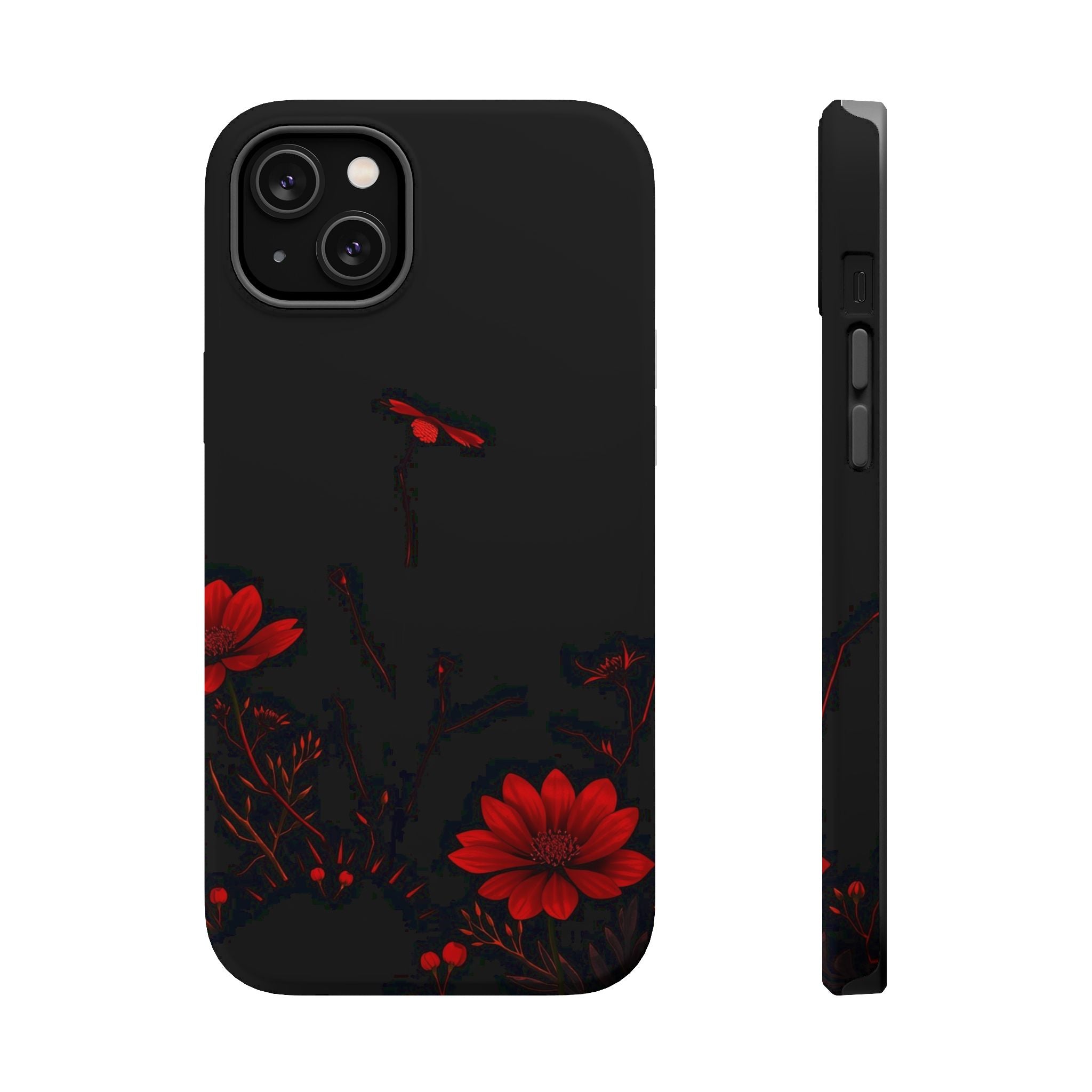 iPhone Black And Crimson Desert Flower Slim Everyday Designer Case · iPhone Case