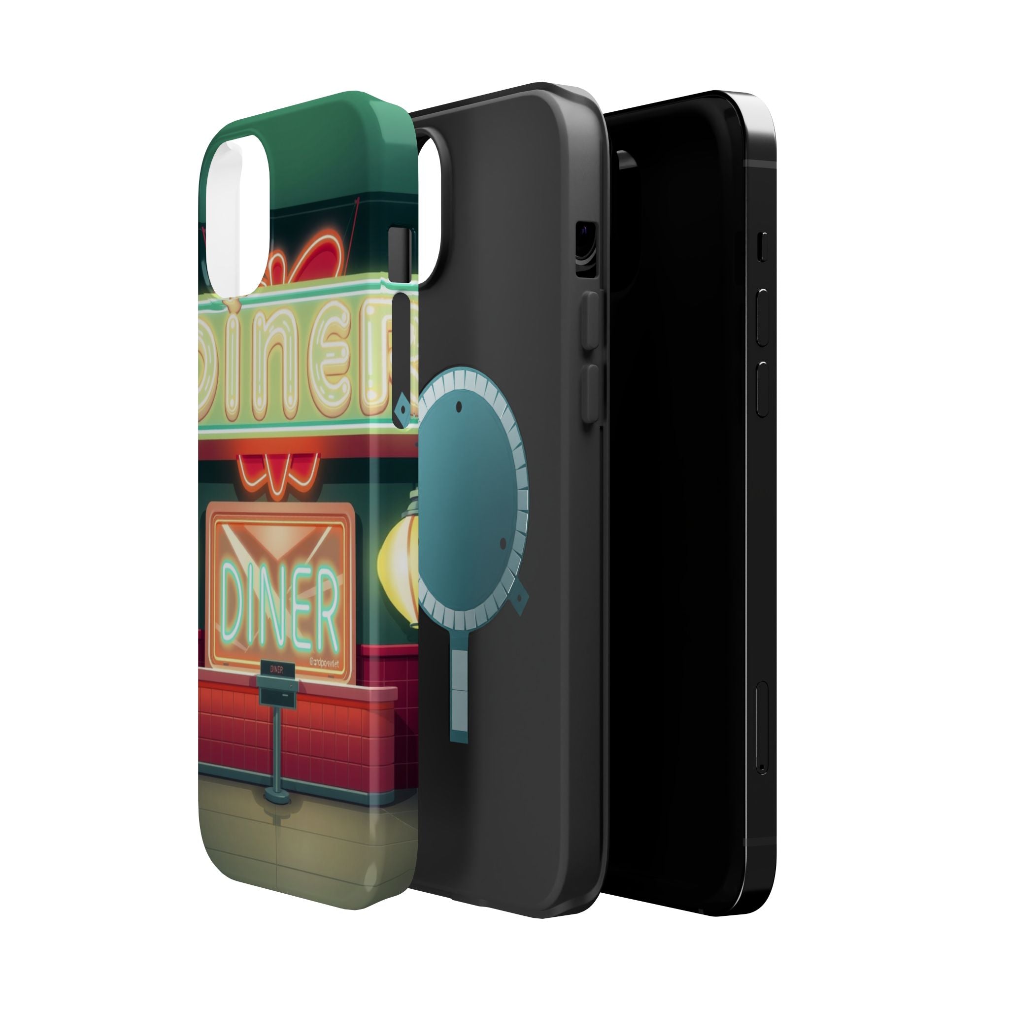 iPhone Neon Diner Sign Mystic Art Bold Modern Everyday Snap Case · iPhone Case