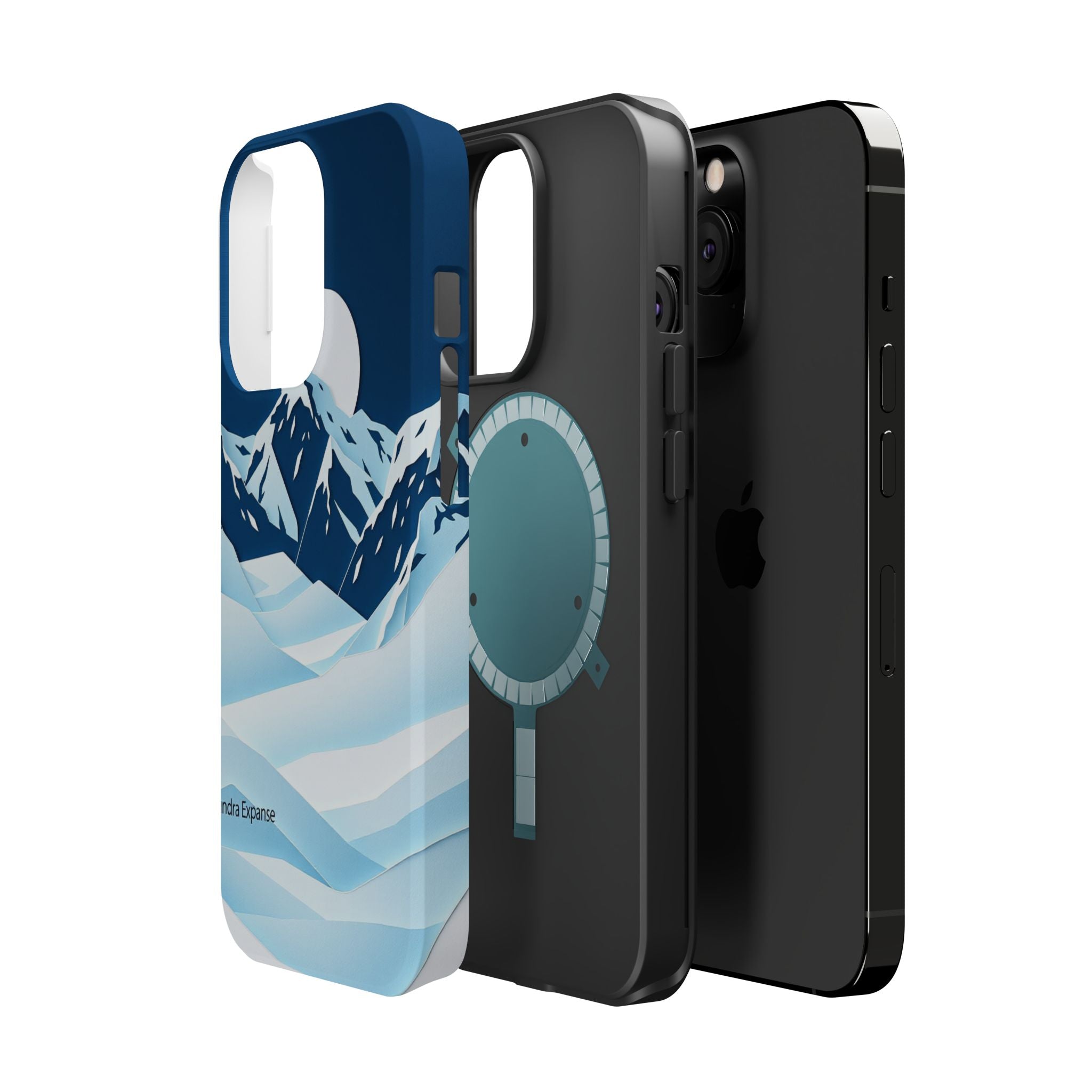 iPhone Midnight Blue And Silver Tundra Expanse Clean iPhone 12 Minimal · iPhone
