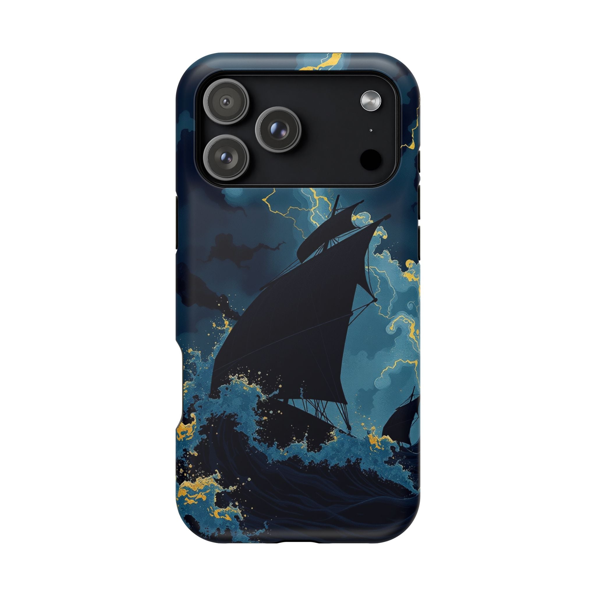 iPhone Black And Crimson Storm at Sea Slim Everyday Designer Case · iPhone Case