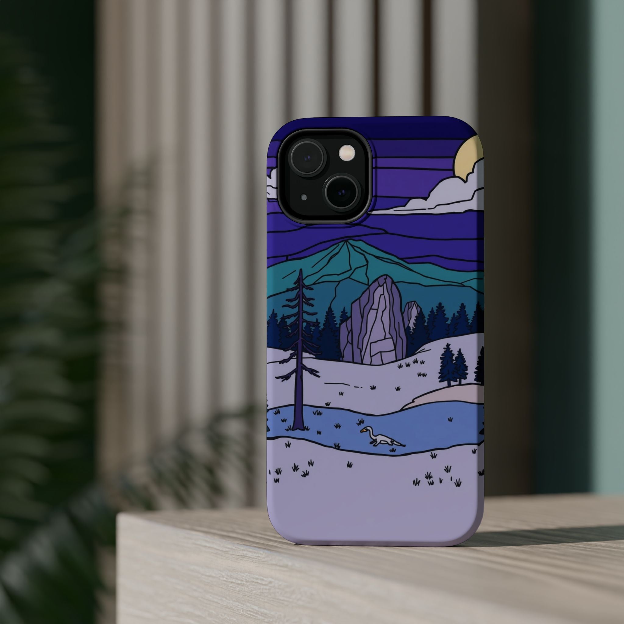 iPhone Pine Ridge Stained Glass Slim Everyday Designer Case · iPhone Case