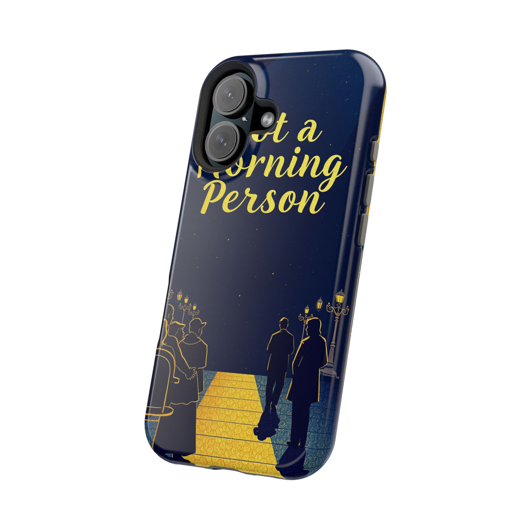 iPhone Midnight Blue And Silver Not a Morning Person Slim Snap Case · iPhone Cas