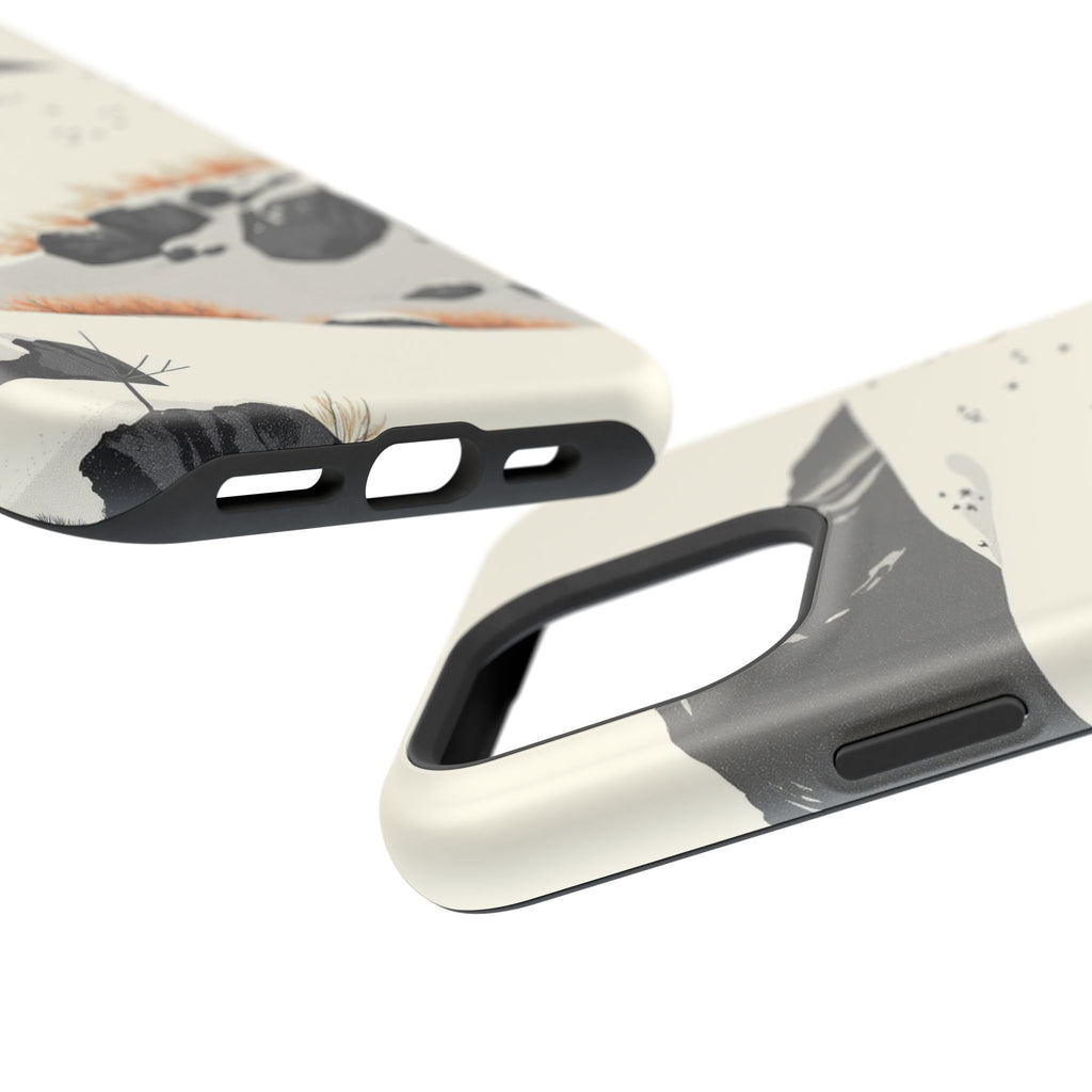 iPhone Snow Field Risograph Print Bold Modern Everyday Snap Case · iPhone Case
