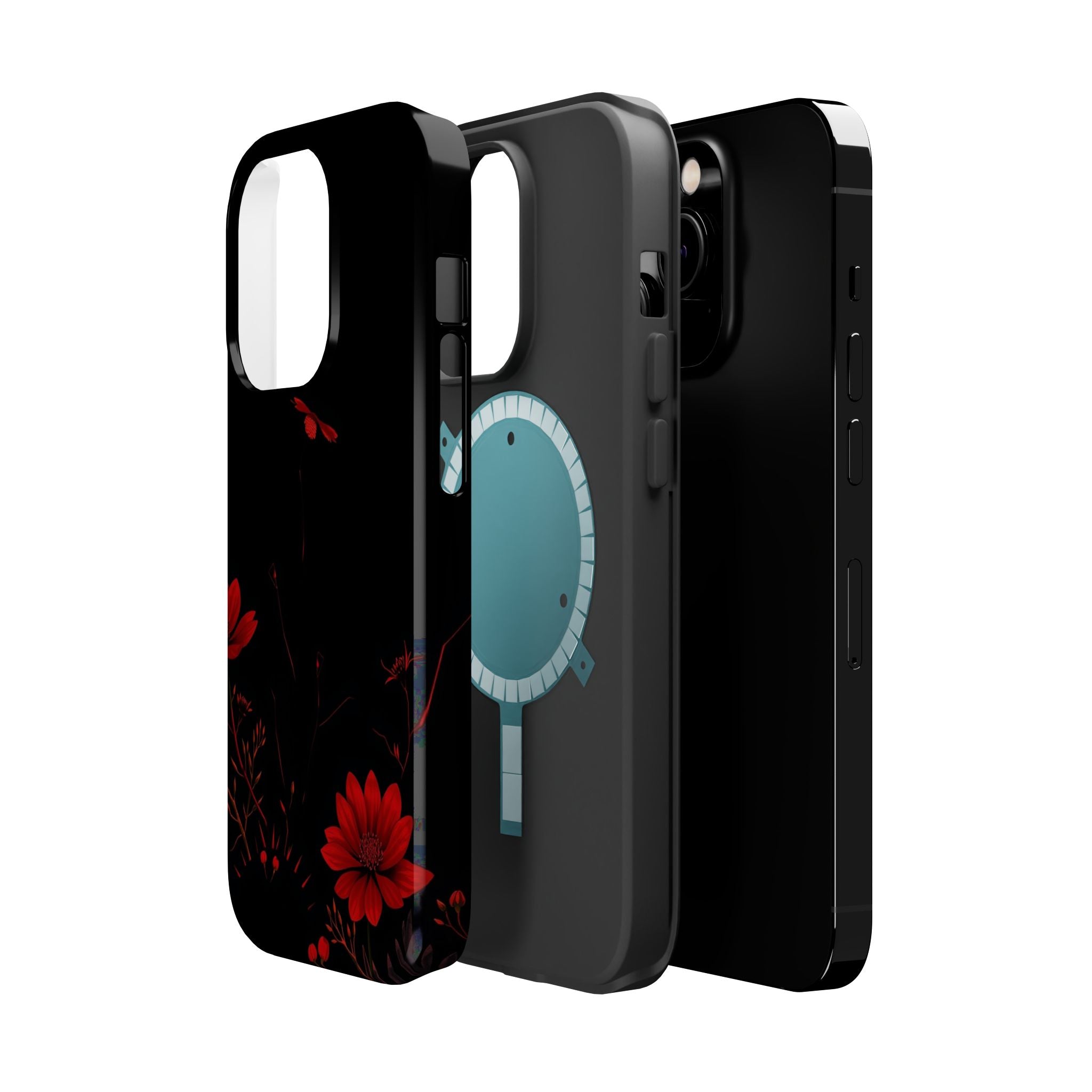 iPhone Black And Crimson Desert Flower Slim Everyday Designer Case · iPhone Case