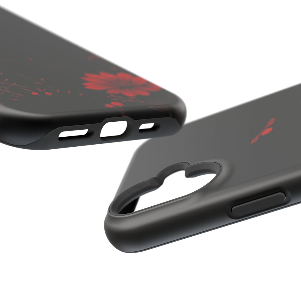 iPhone Black And Crimson Desert Flower Slim Everyday Designer Case · iPhone Case
