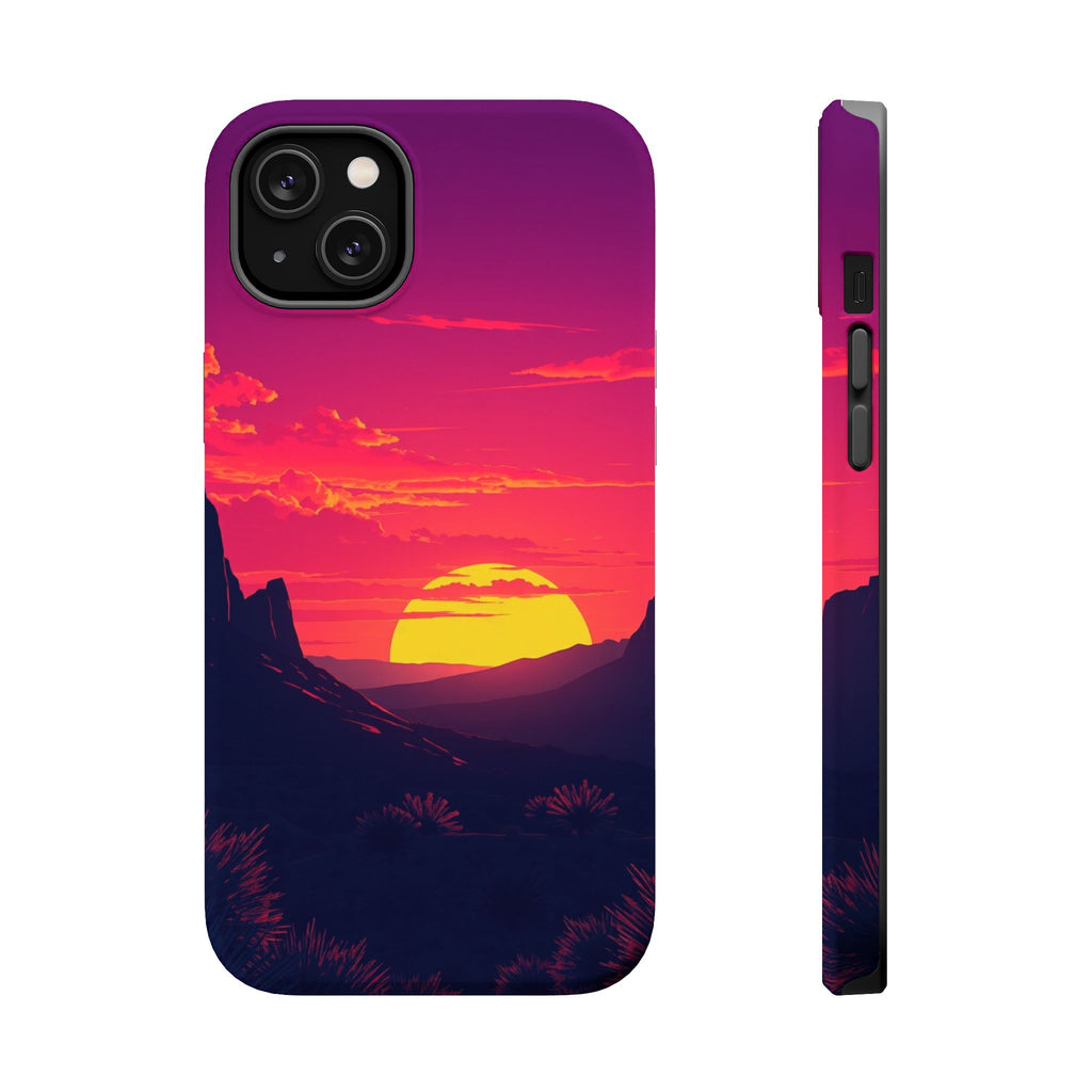 iPhone Cyan And Magenta Mesa Sunset Slim Everyday Designer Case · iPhone Case