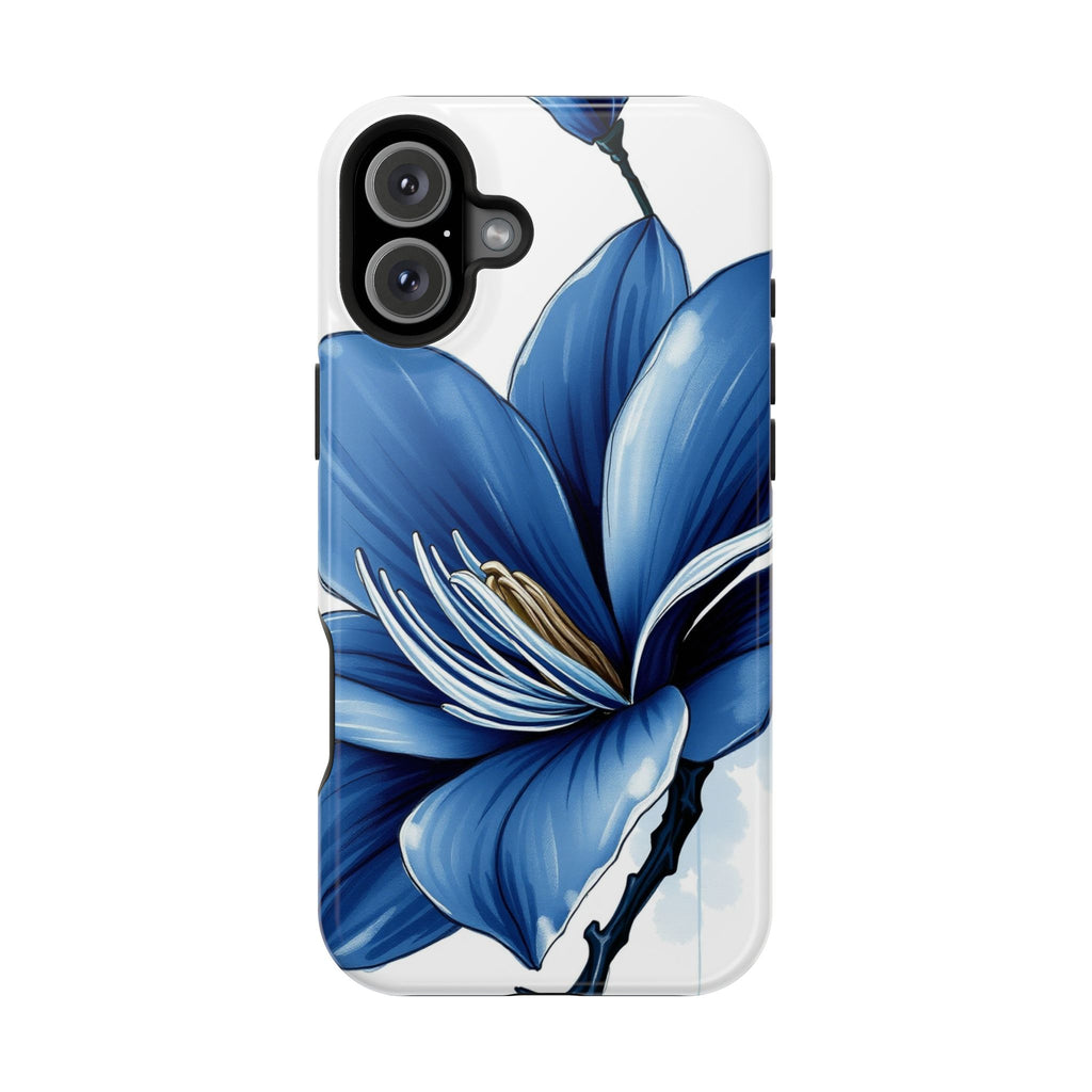 iPhone Midnight Blue And Silver Magnolia Dream Soft iPhone Finish · iPhone Case