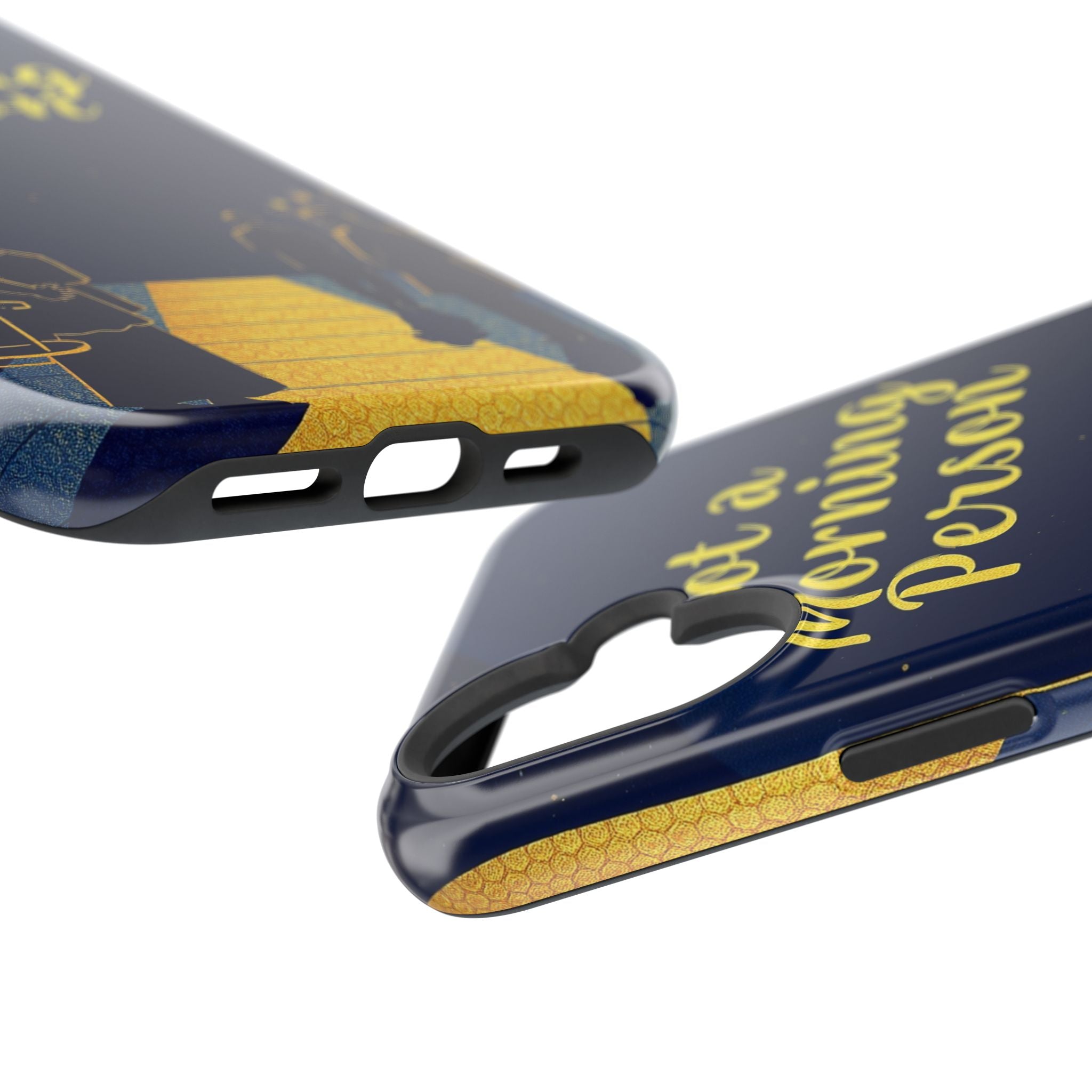 iPhone Midnight Blue And Silver Not a Morning Person Slim Snap Case · iPhone Cas