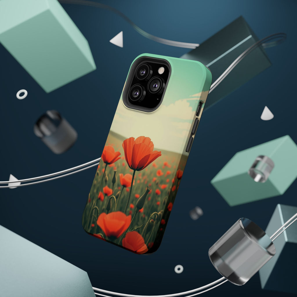 iPhone Radiant Poppy Field Design Bold Modern Everyday Snap Case · iPhone Case