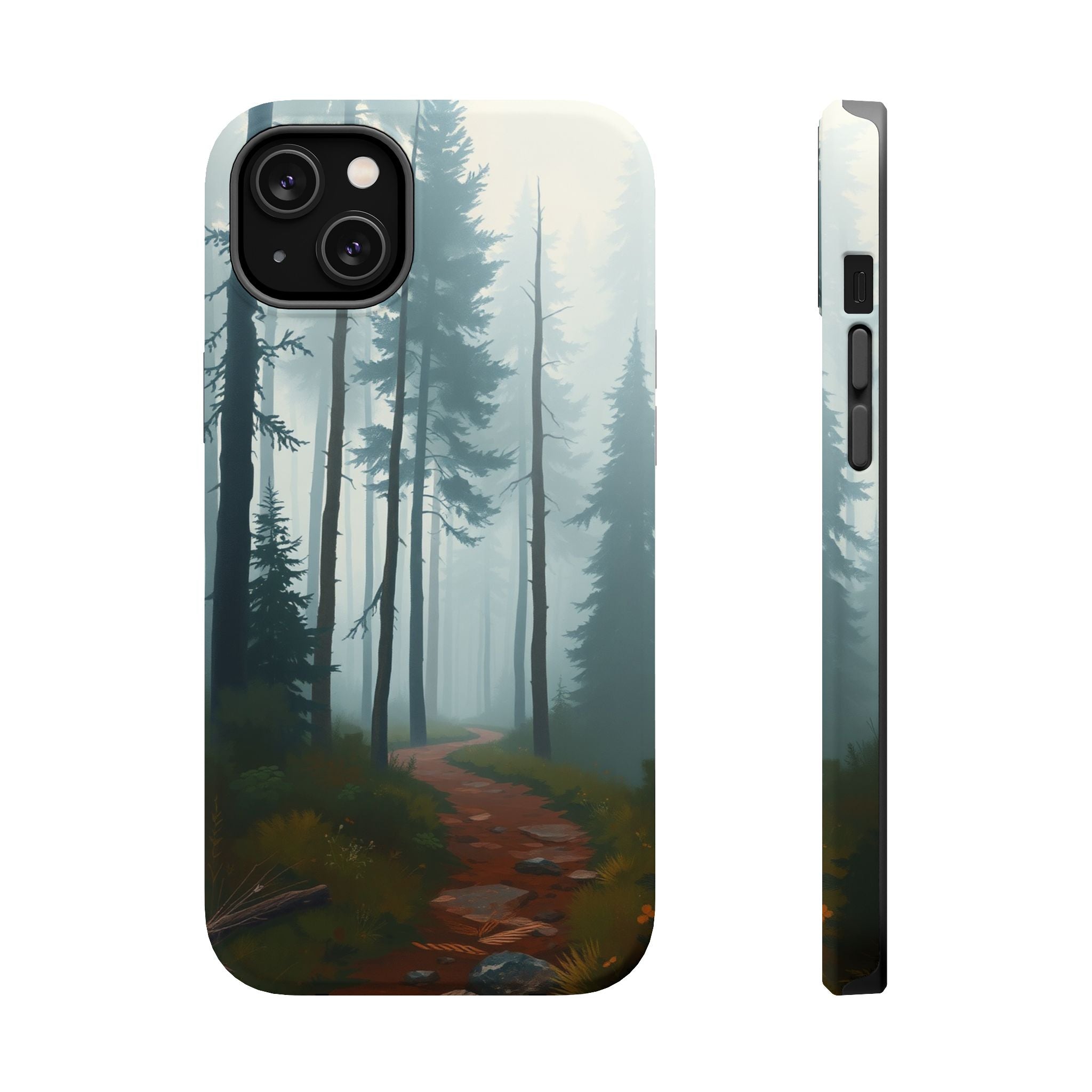 iPhone Serene Misty Forest Path Design Slim Everyday Designer Case · iPhone Case