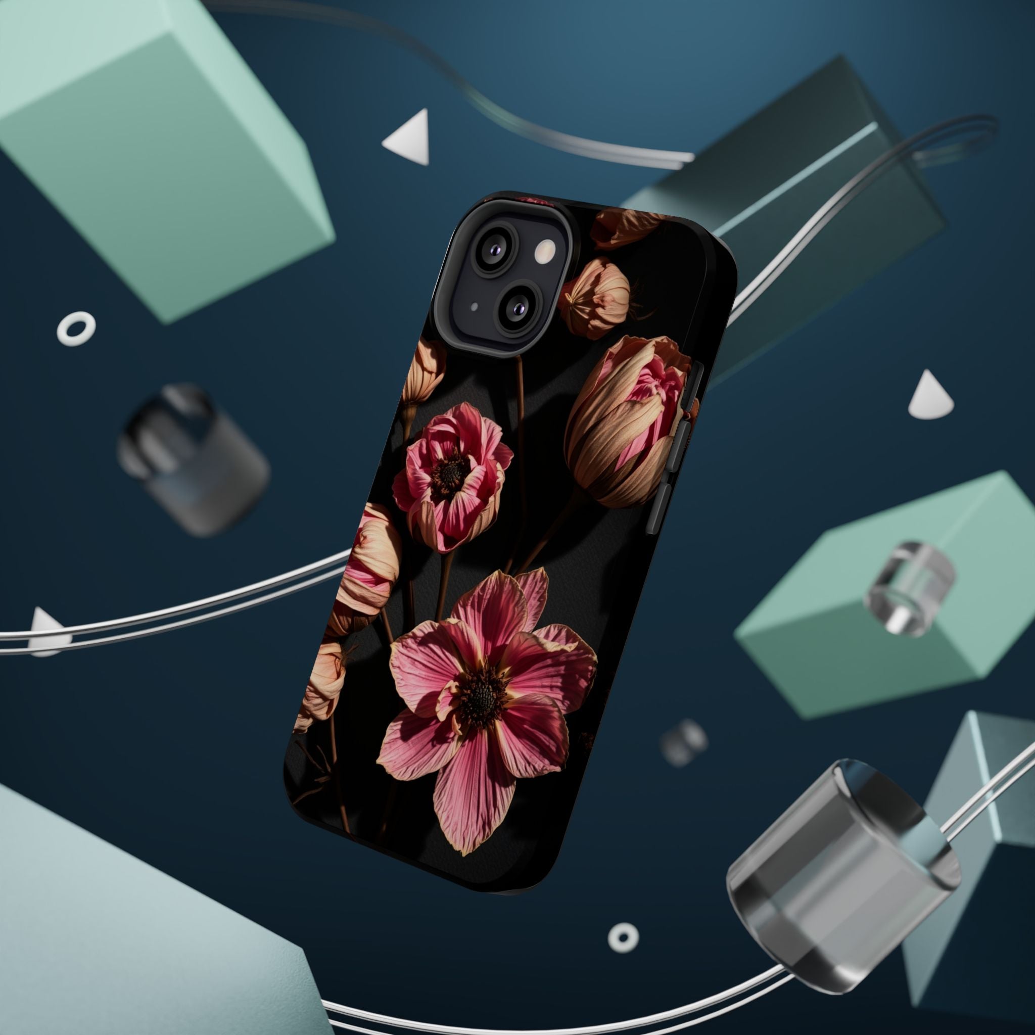 iPhone Dried Flower Flat Lay Electric Art Slim Snap Case · iPhone Case