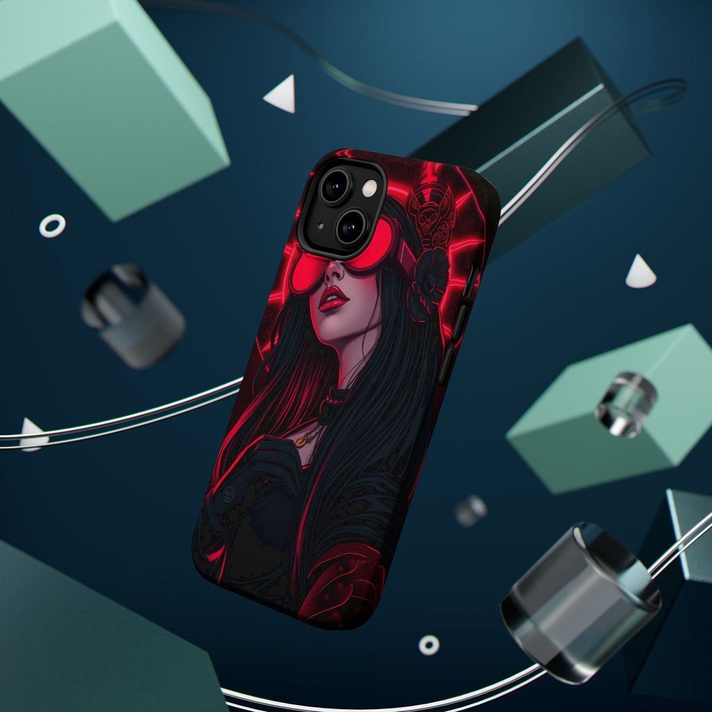iPhone Black And Crimson Art Nouveau Female Slim Everyday Designer Case · iPhone