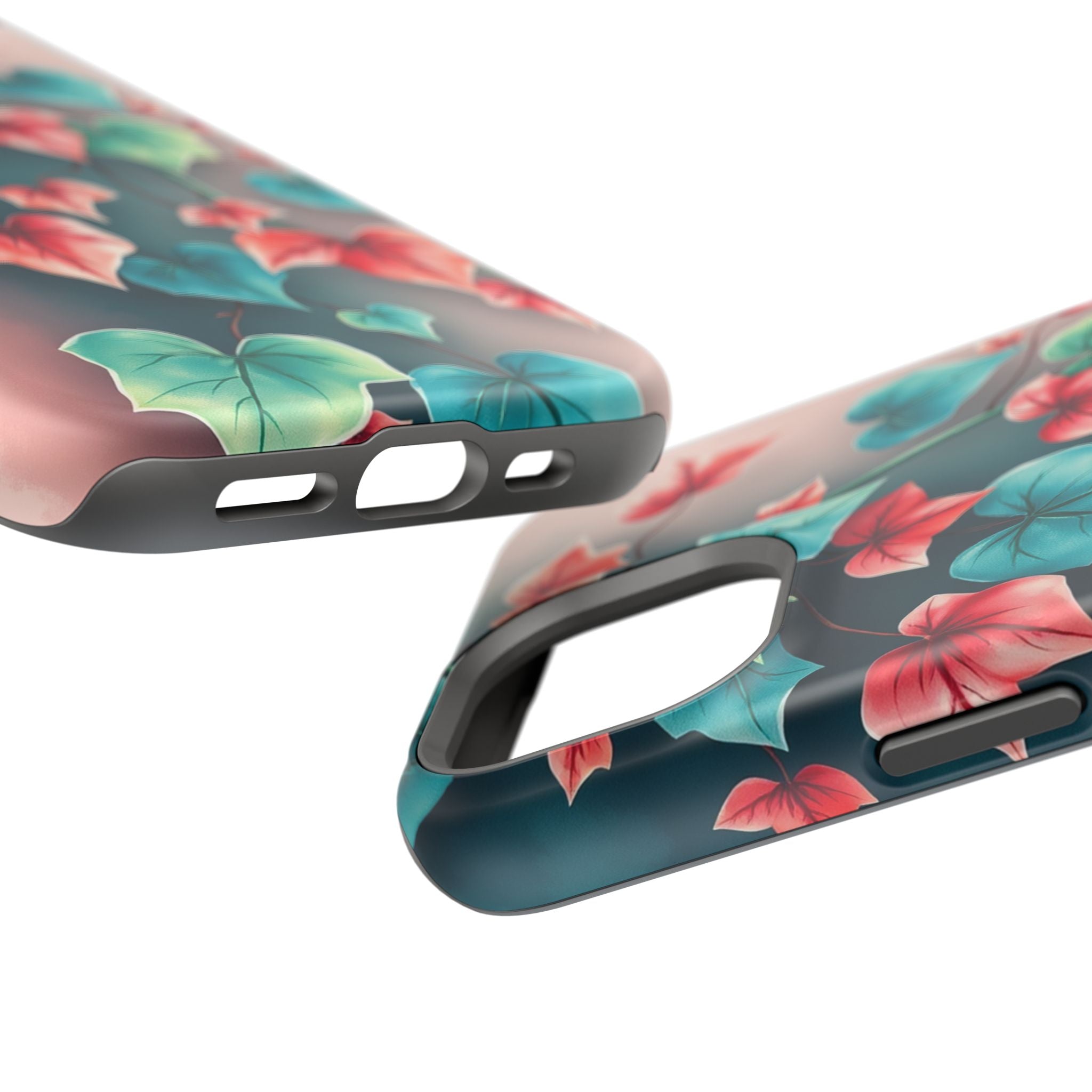iPhone Art Nouveau Vine Teal And Coral Slim Snap Case · iPhone Case