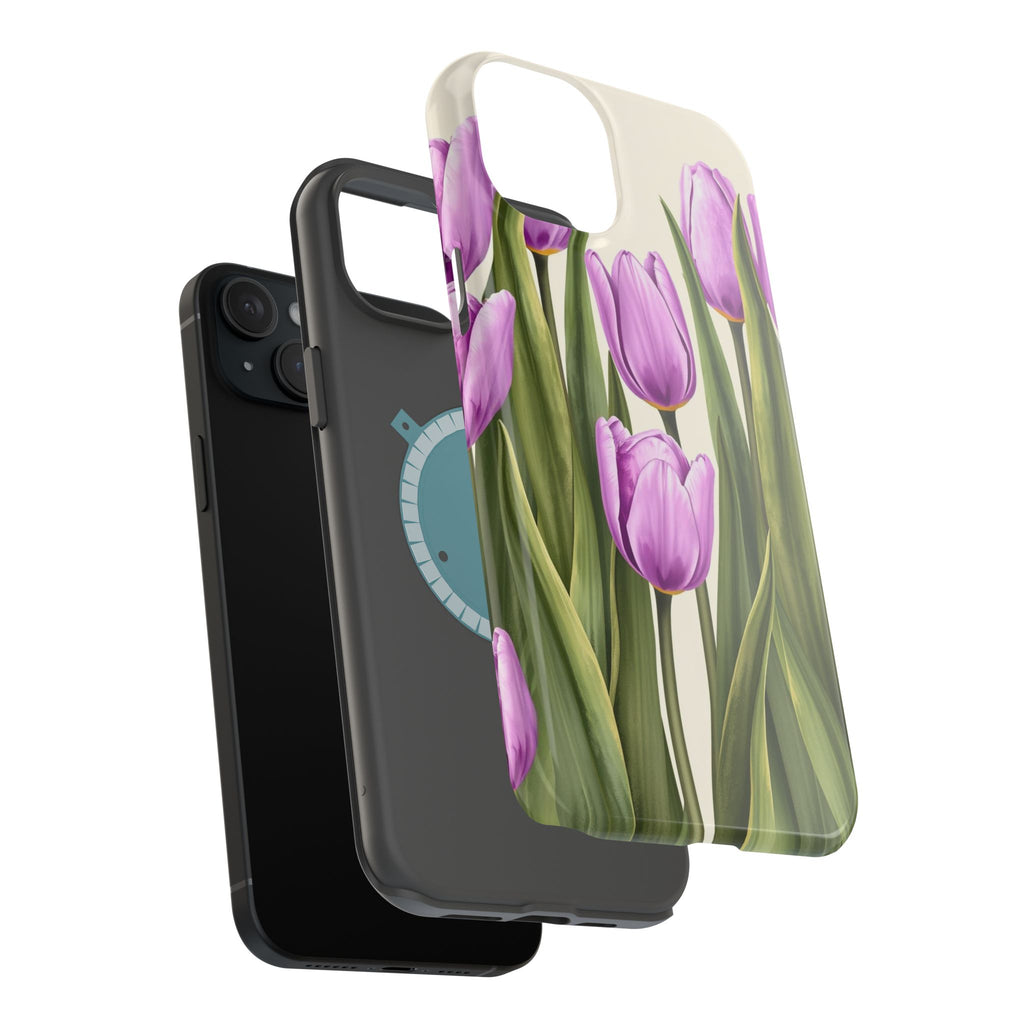 iPhone Tulip Row Electric Art 14 Bold Modern Everyday Snap Case · iPhone Case