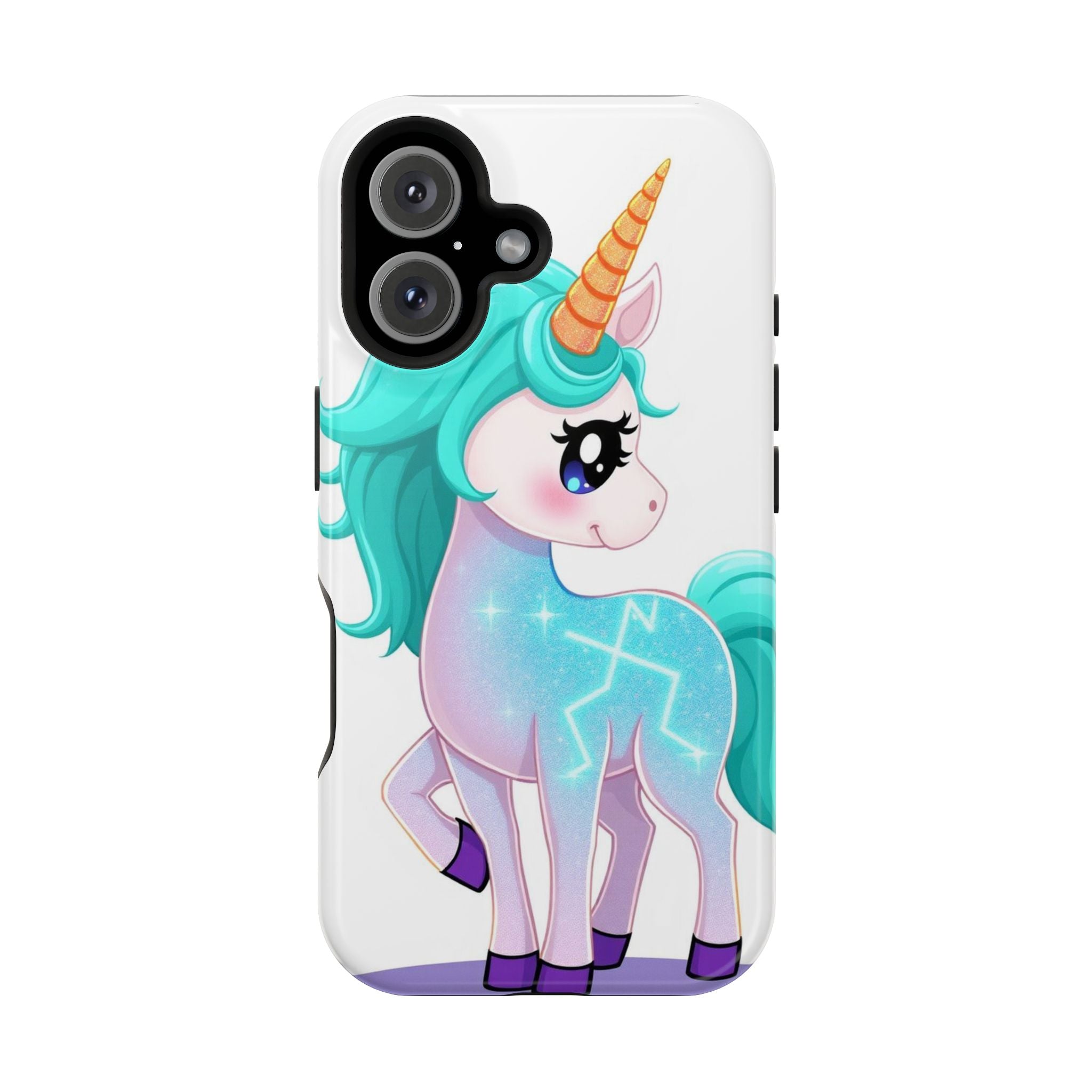 iPhone Turquoise Sparkle Unicorn Kids Fun iPhone Phone Case Gift · iPhone Case