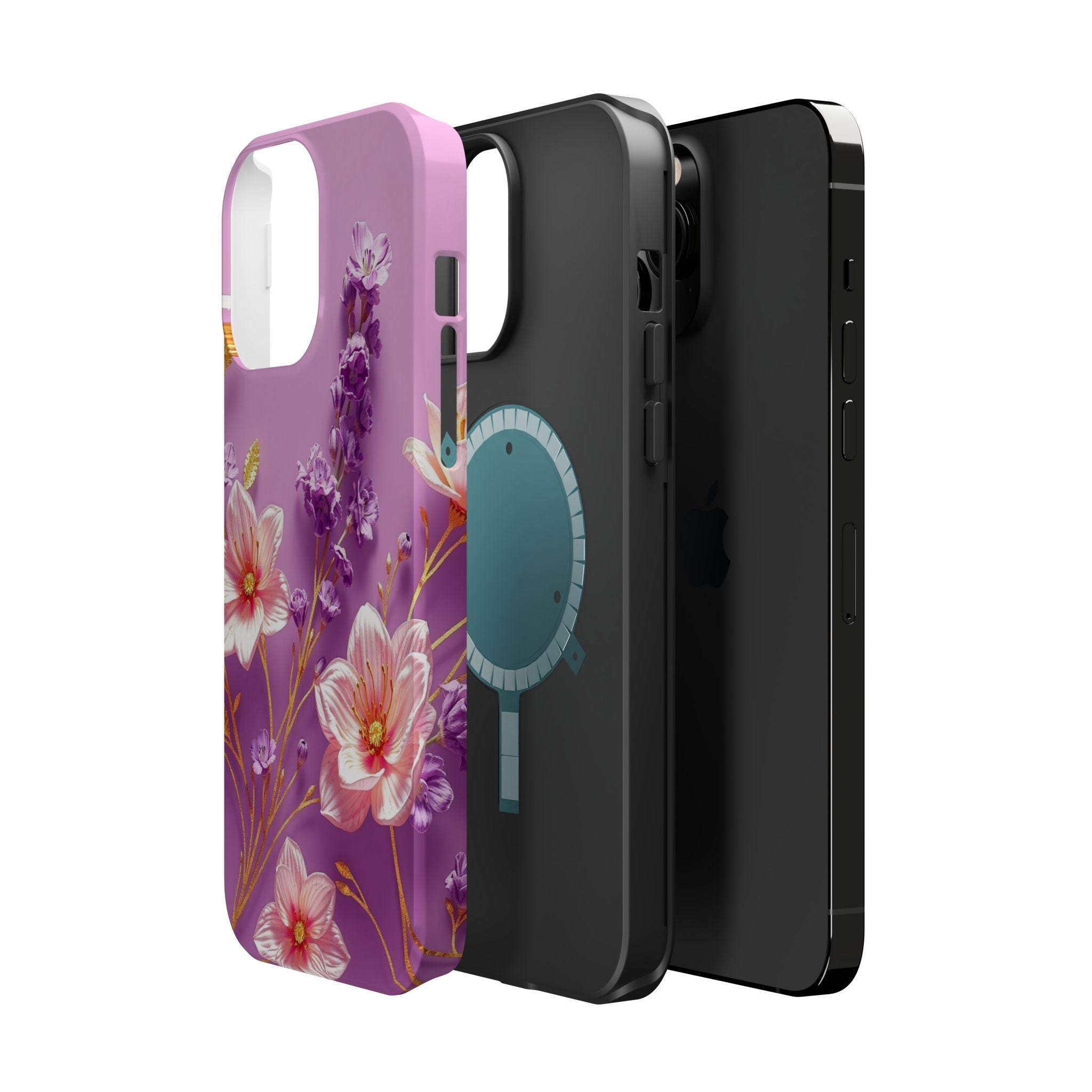 iPhone Radiant Floral Gold Foil Design Slim Everyday Designer Case · iPhone Case