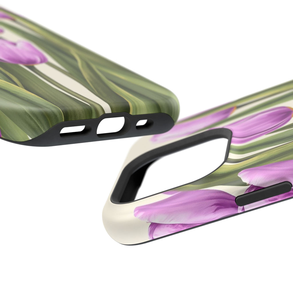 iPhone Tulip Row Electric Art 14 Bold Modern Everyday Snap Case · iPhone Case