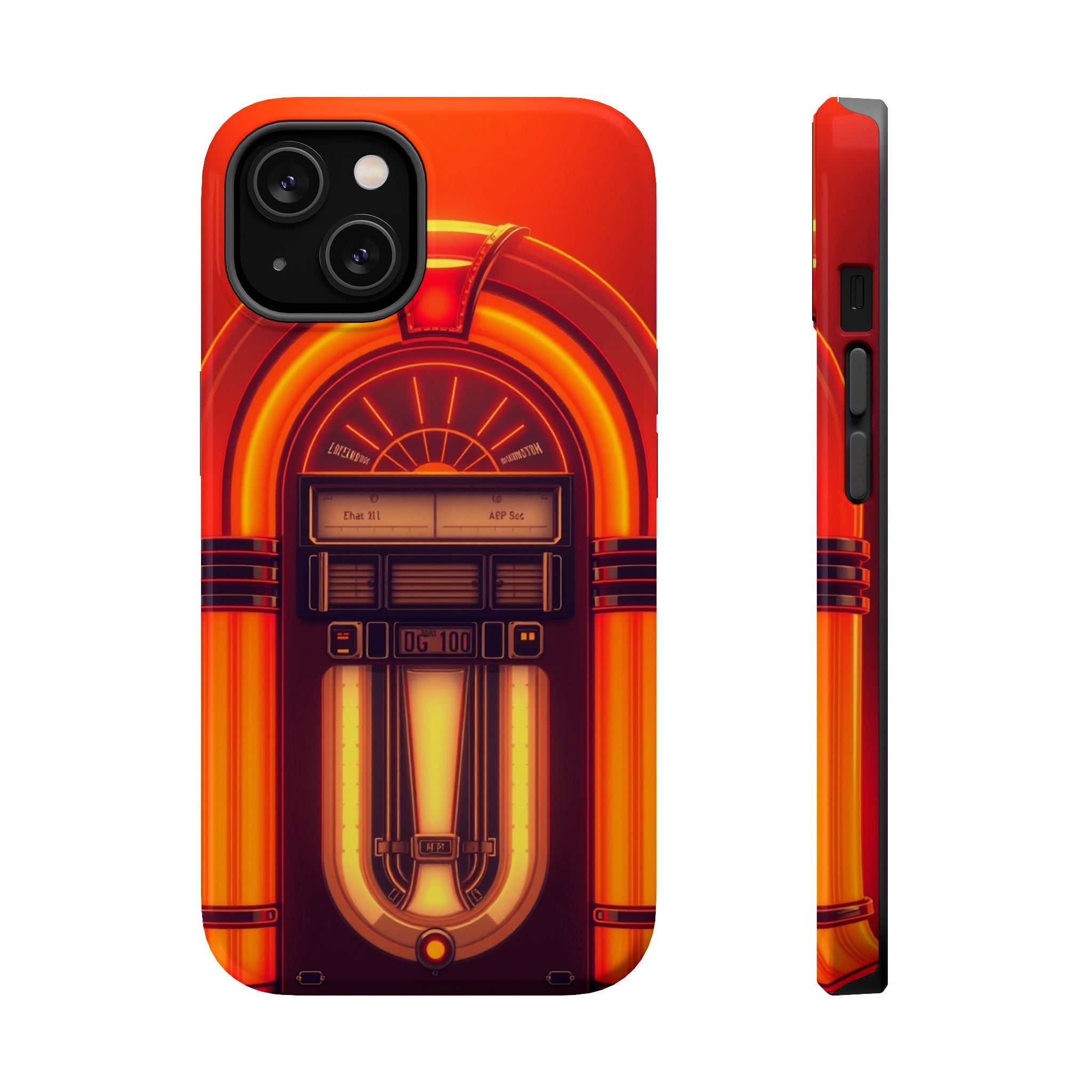 iPhone Jukebox Glow Neon Cyberpunk Bold Modern Everyday Snap Case · iPhone Case