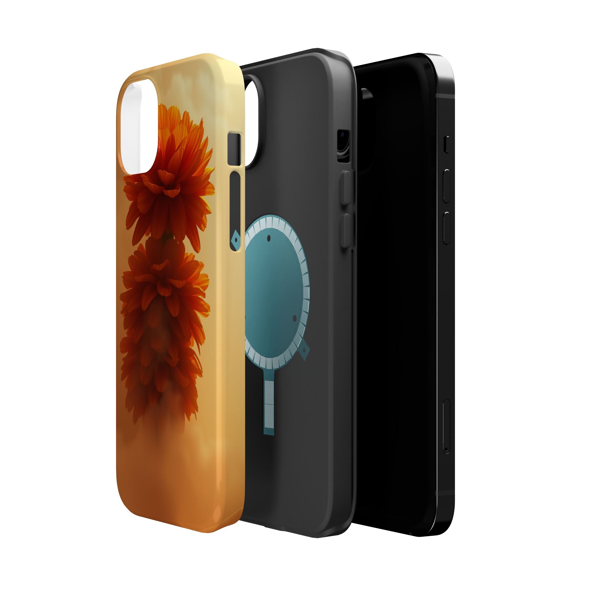 iPhone Ranunculus Stack 3D Digital Bold Modern Everyday Snap Case · iPhone Case