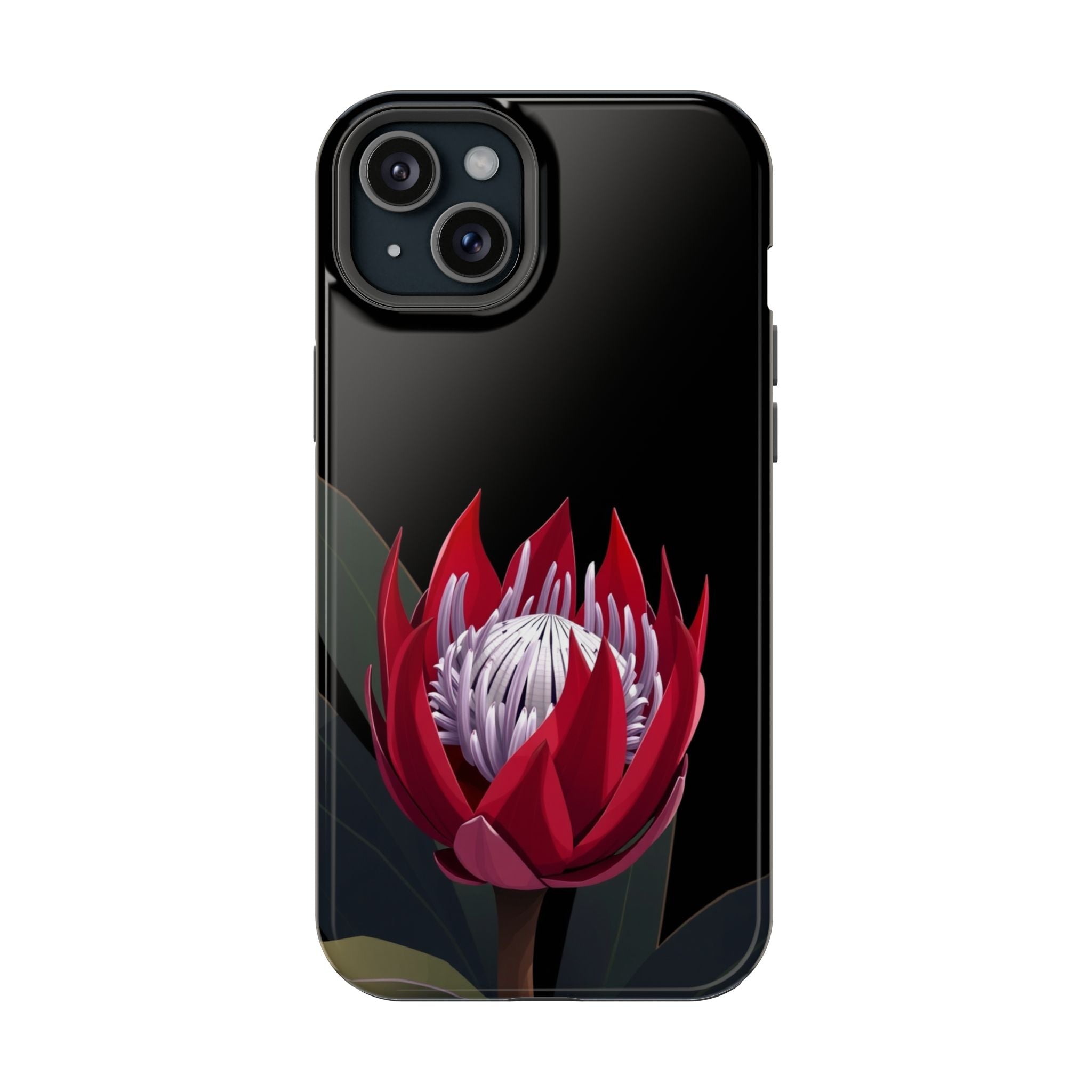 iPhone Black And Crimson Protea Bold Slim Everyday Designer Case · iPhone Case