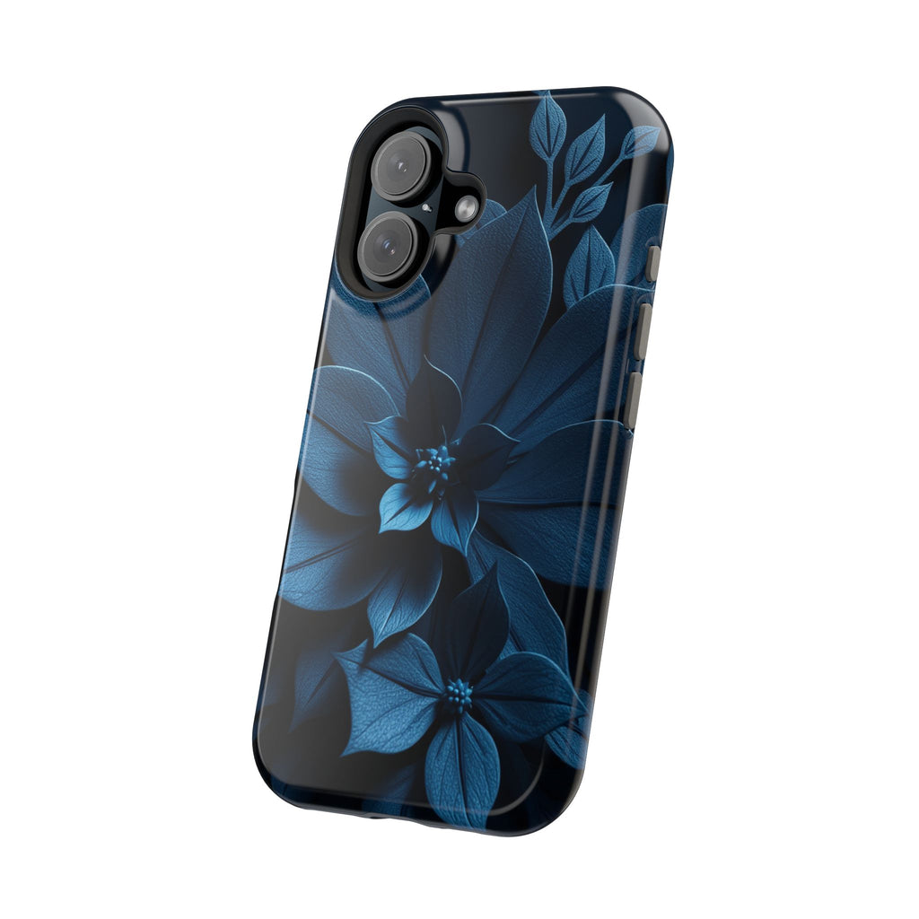 iPhone Midnight Blue And Silver Floral Dark Academia iPhone Slim · iPhone Case