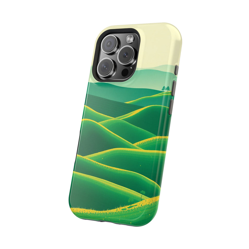 iPhone Rolling Hills Risograph Print Slim Everyday Designer Case · iPhone Case