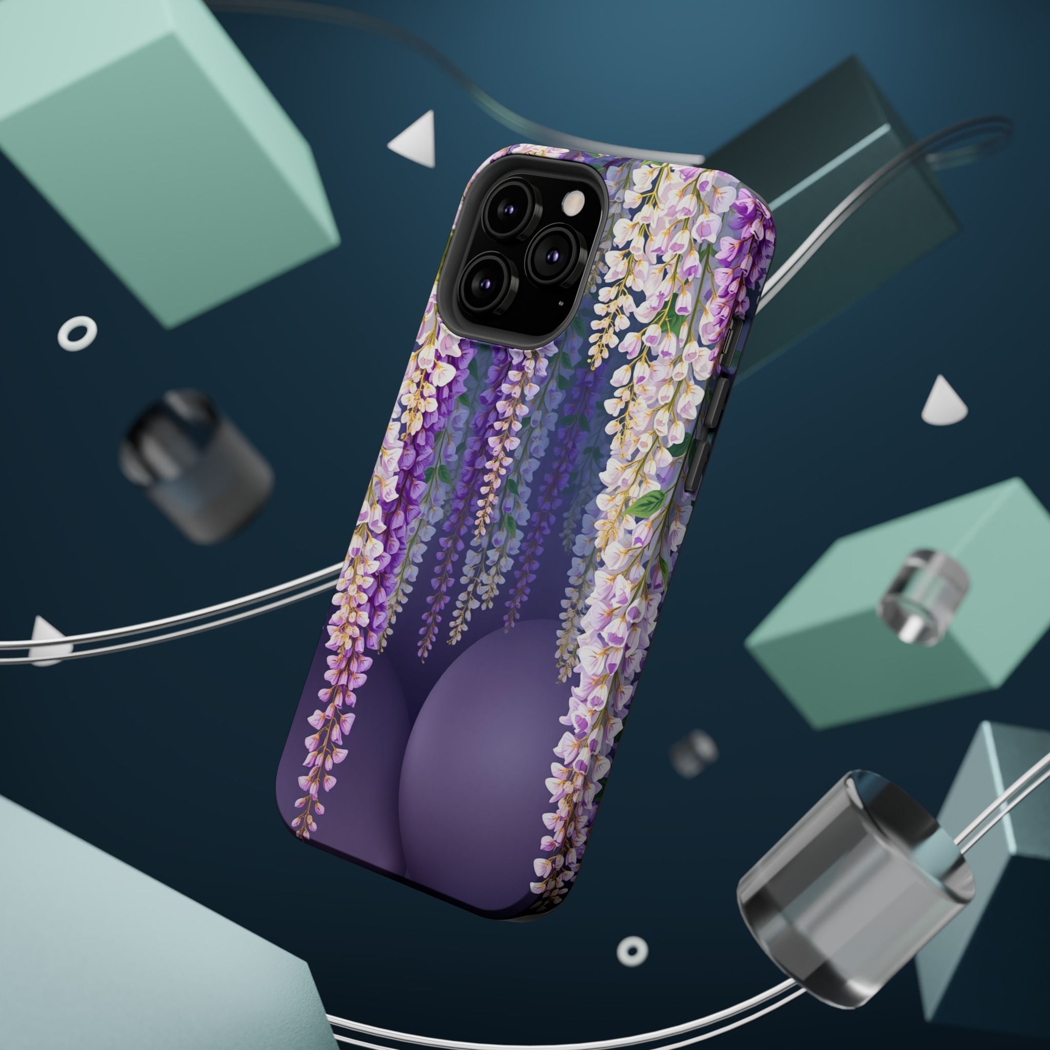 iPhone Mint And Blush Wisteria Cascade Slim Everyday Designer Case · iPhone Case