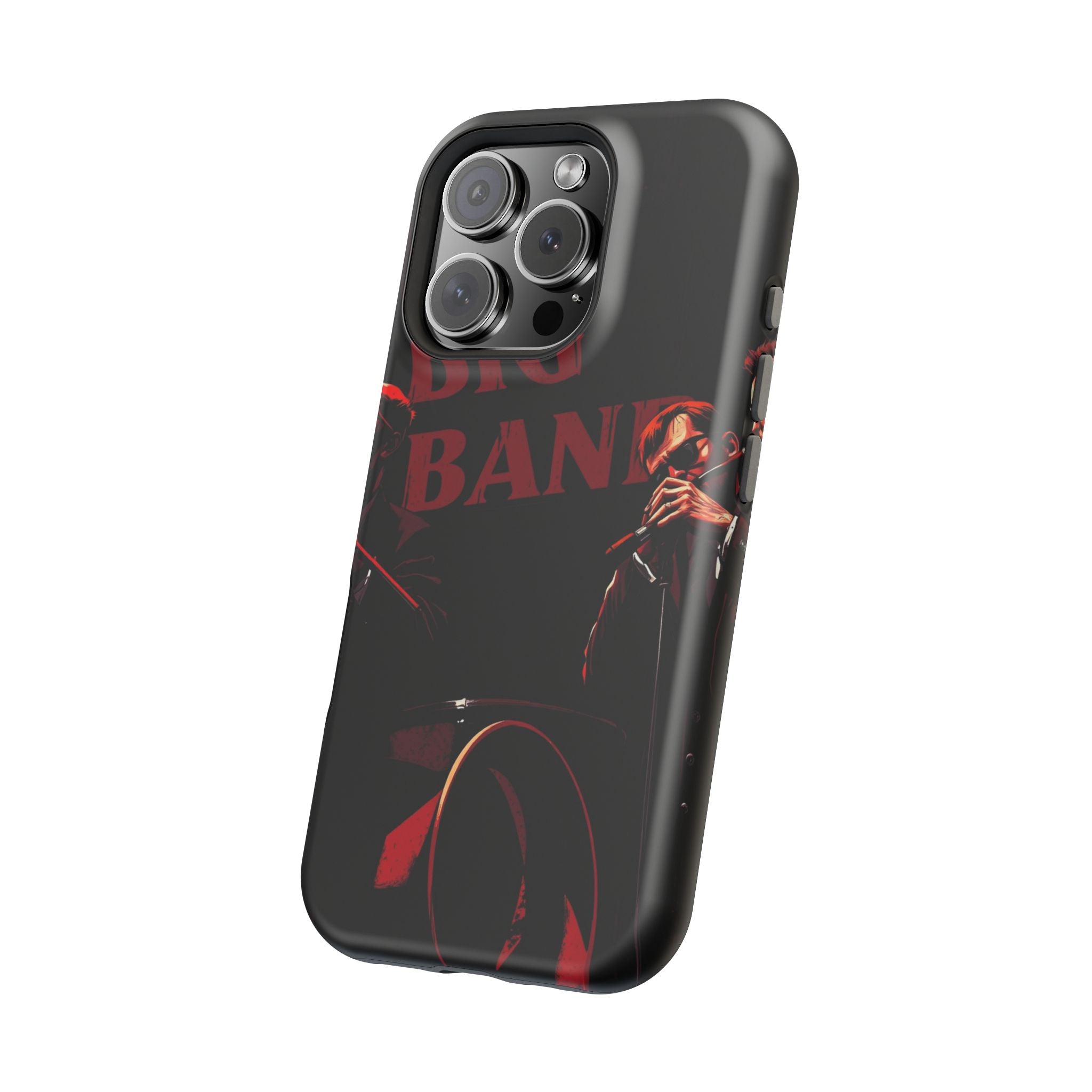 iPhone Black And Crimson Big Band Era Slim Everyday Designer Case · iPhone Case