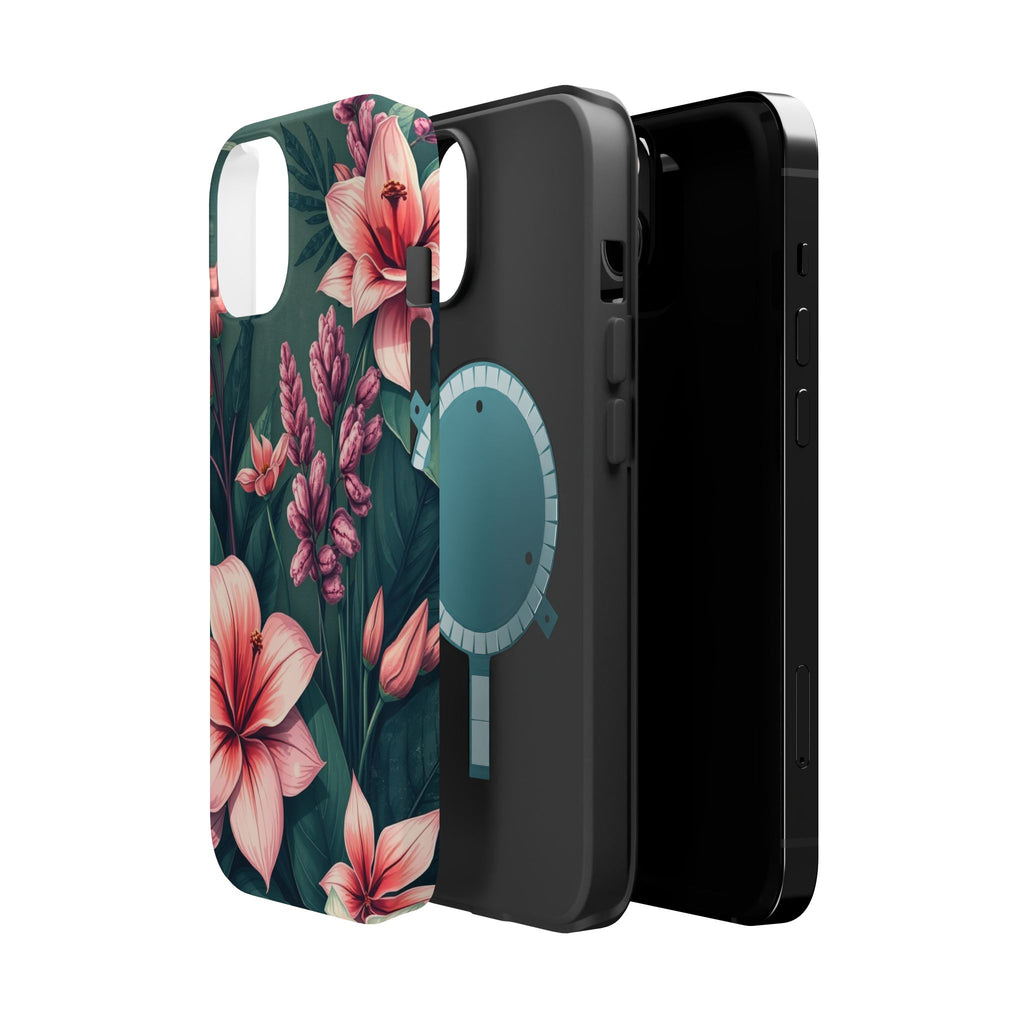 iPhone Mint And Blush Jungle Floral Slim Everyday Designer Case · iPhone Case
