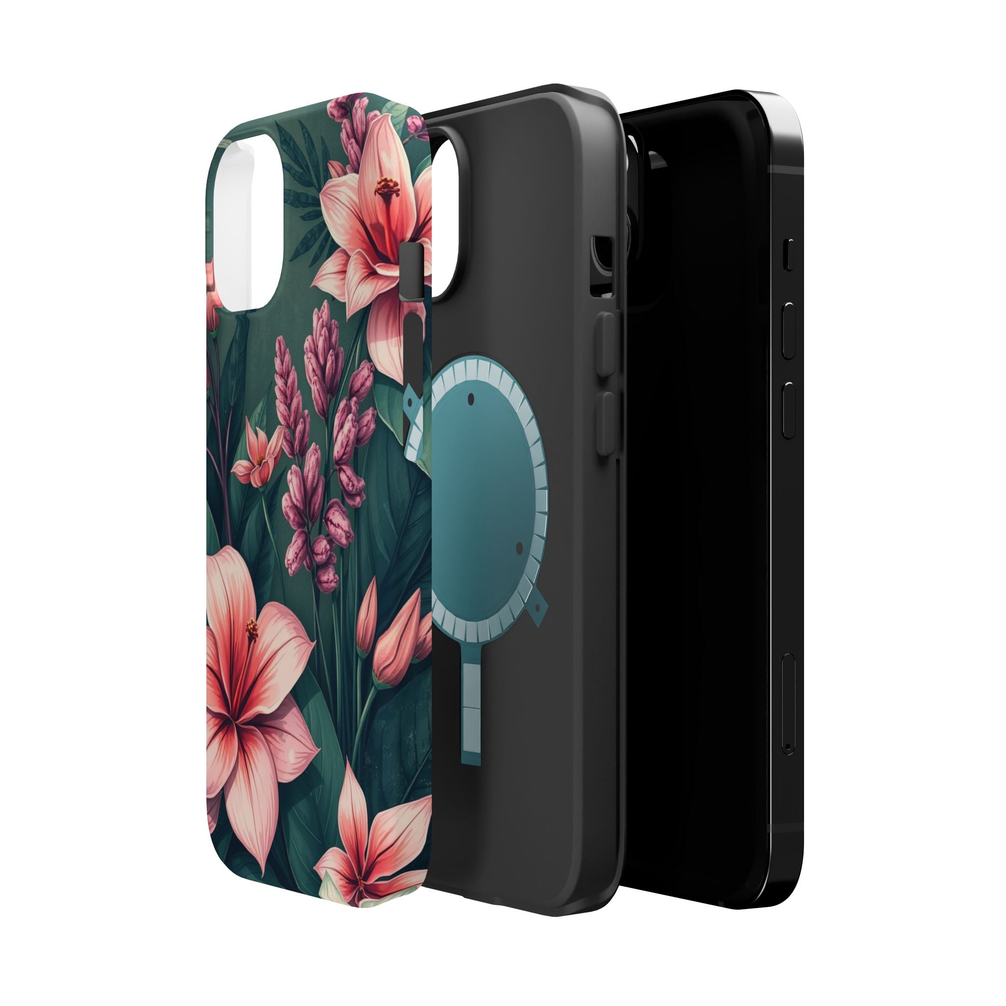 iPhone Mint And Blush Jungle Floral Slim Everyday Designer Case · iPhone Case