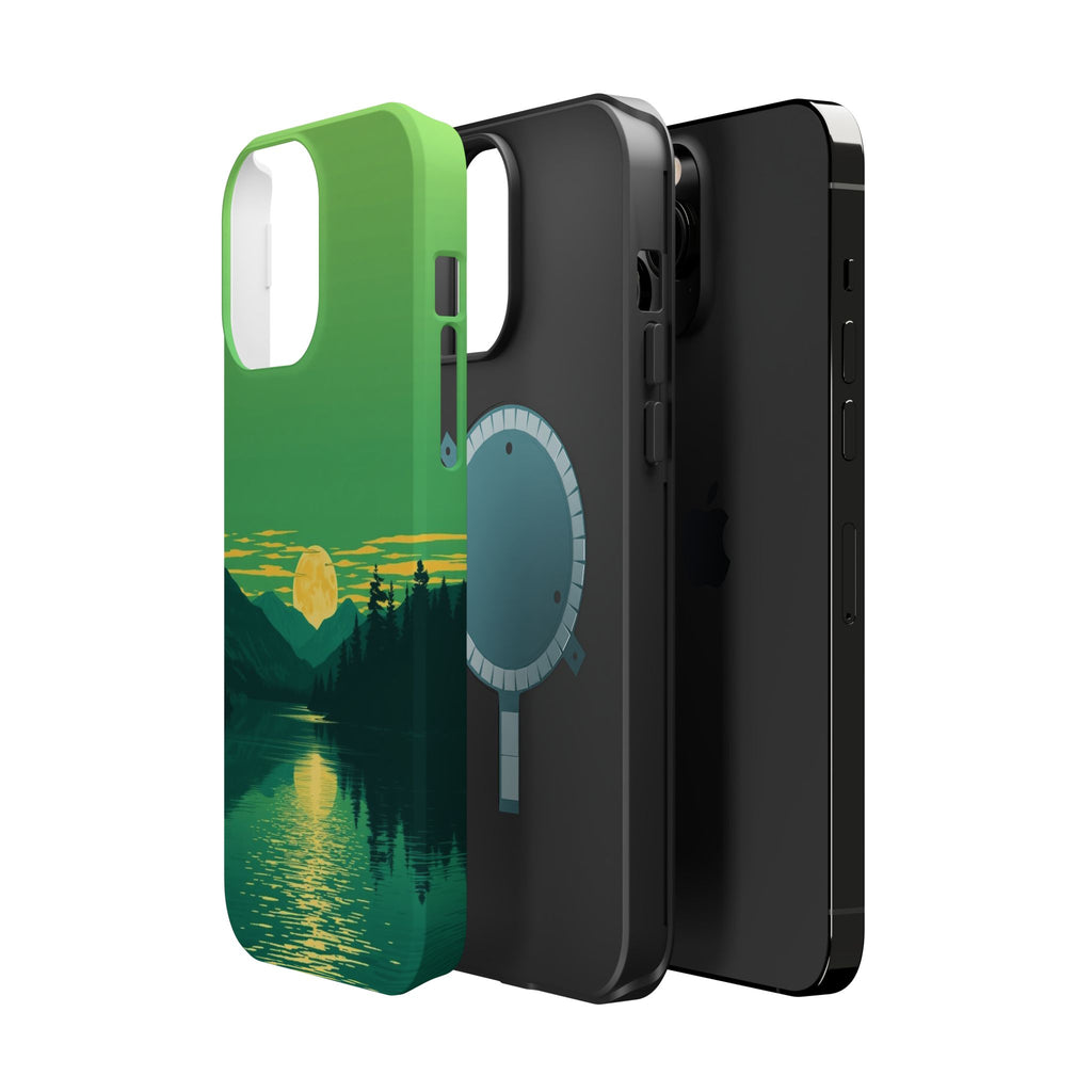 iPhone Lake at Twilight Risograph Print Slim Everyday iPhone Designer · iPhone C