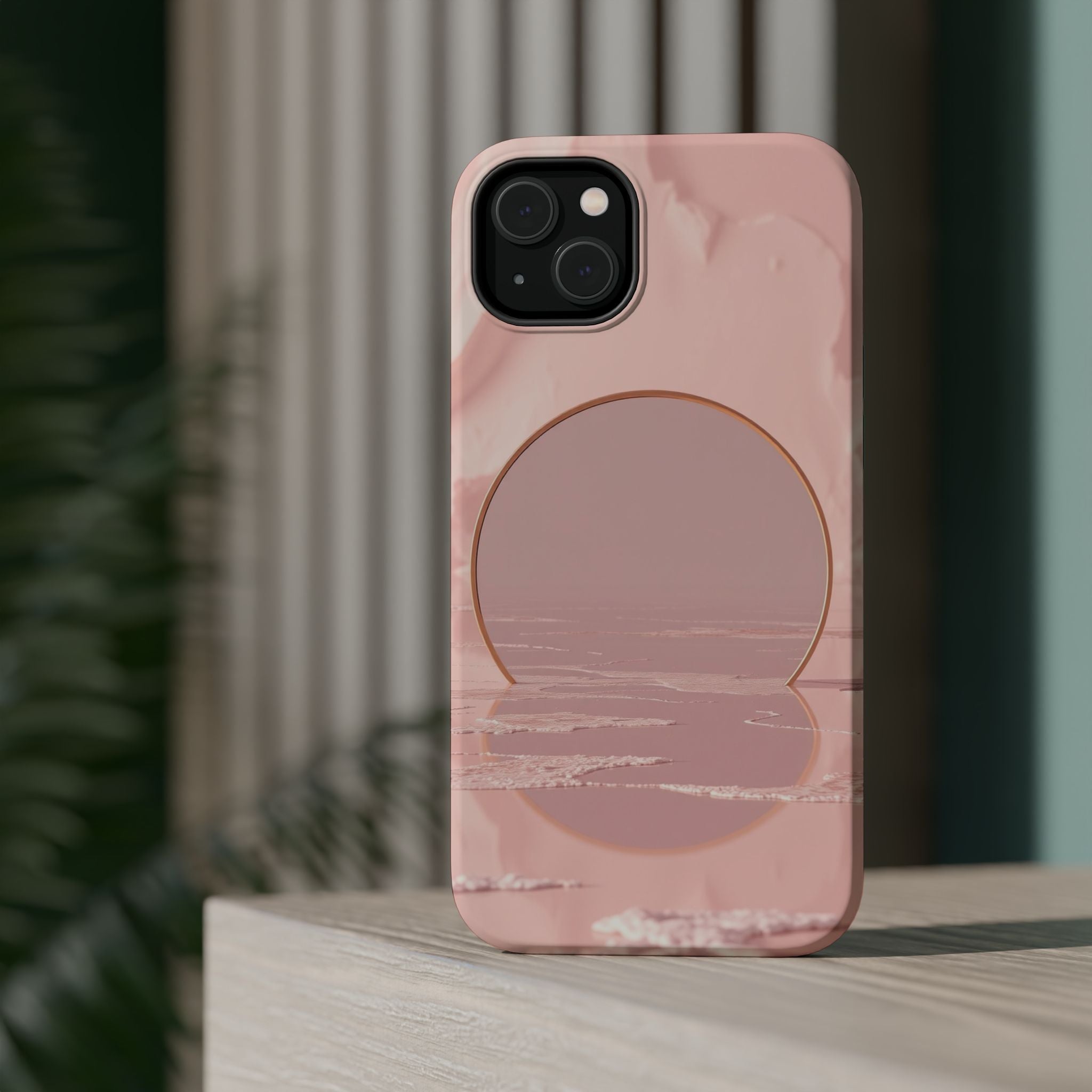 iPhone Serene Salt Flat Mirror Design Slim Everyday Designer Case · iPhone Case