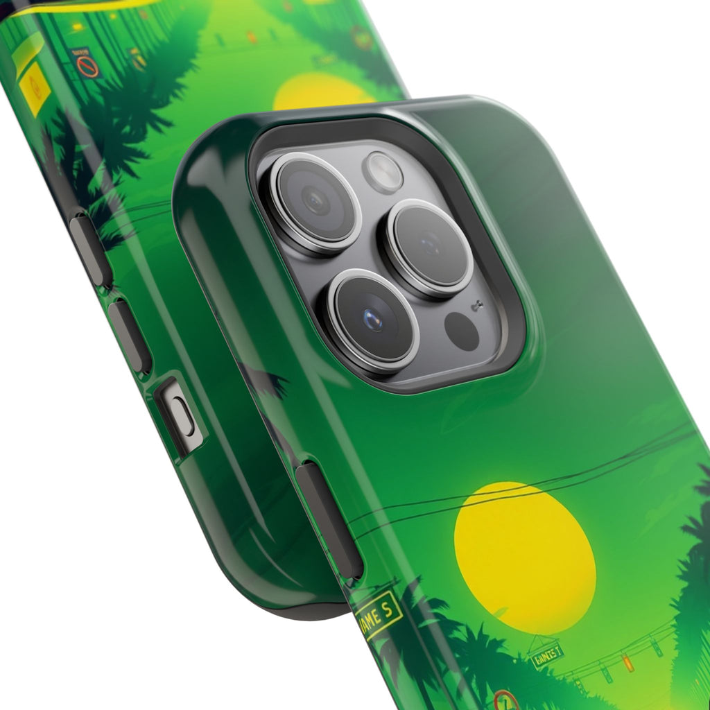 iPhone Dreamy Sunset Drive 80s Design Slim Everyday Designer Case · iPhone Case