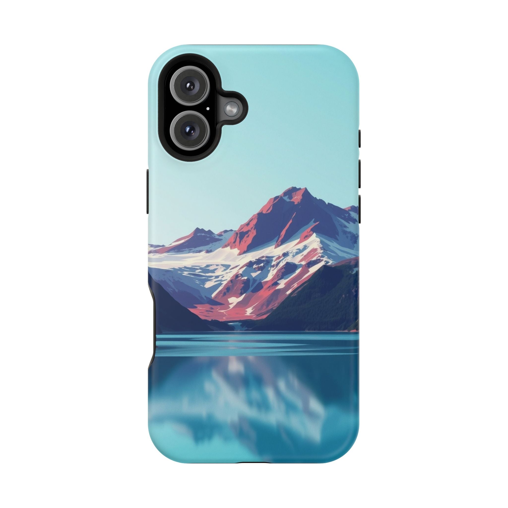 iPhone Cyan And Magenta Glacier Lake Slim Everyday Designer Case · iPhone Case