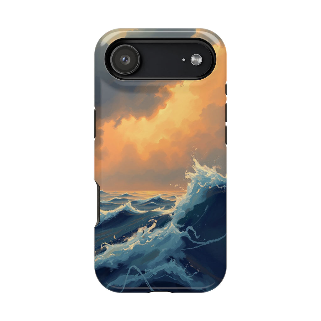 iPhone Sunset Amber And Peach Storm at Sea Slim iPhone Everyday · iPhone Case