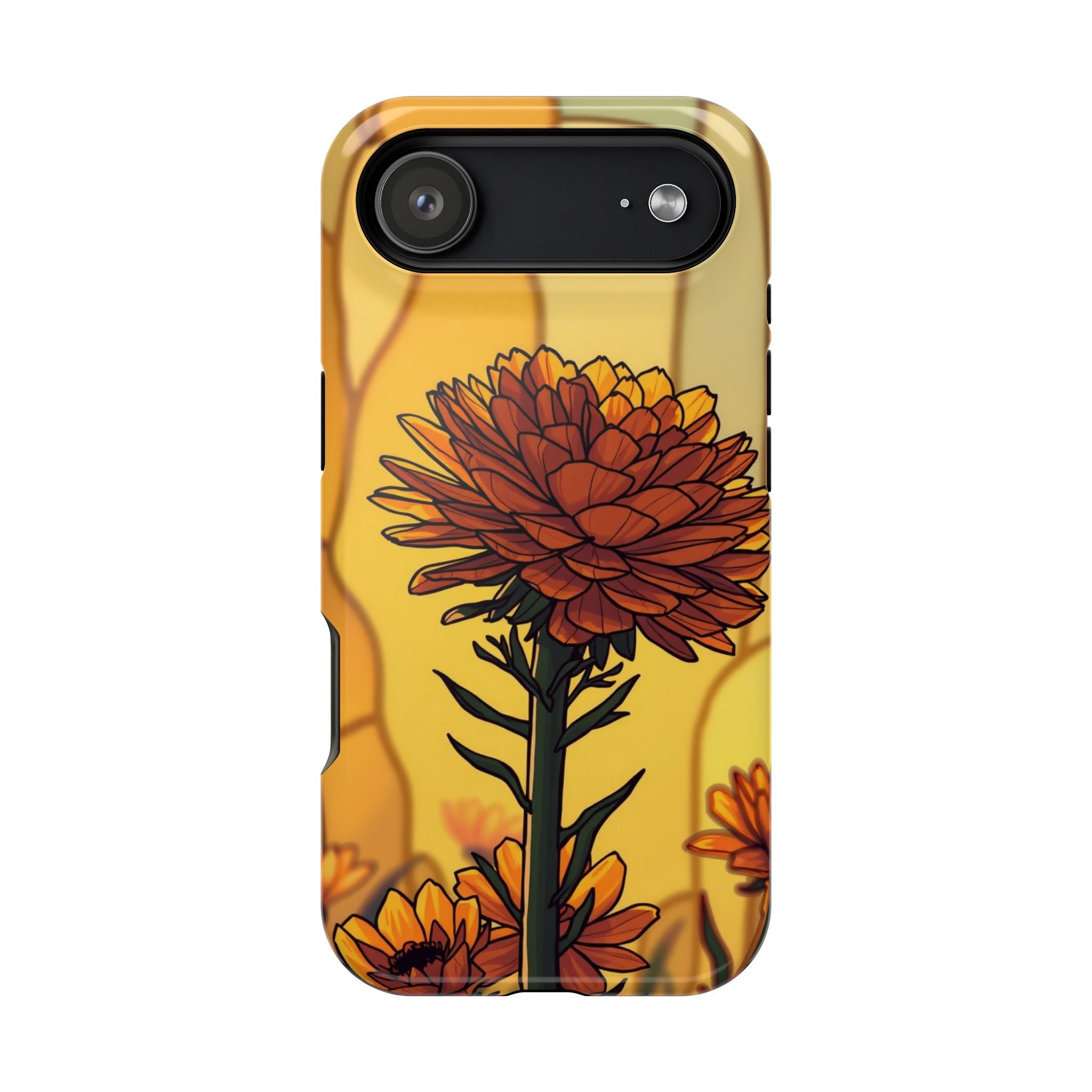 iPhone Sunset Amber And Peach Ranunculus Stack Soft iPhone Finish · iPhone Case