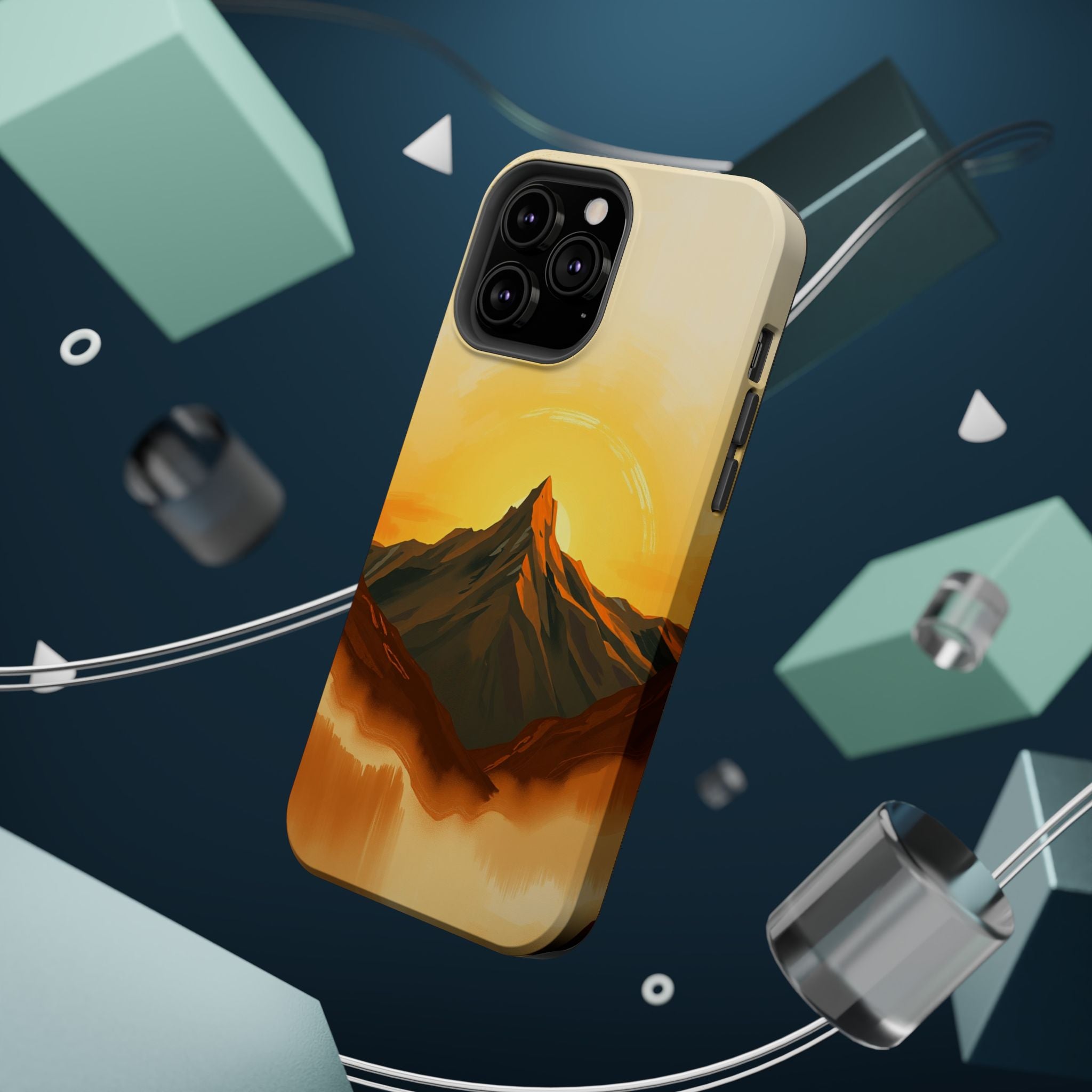 iPhone Mustard And Rust Mountain at Sunrise Slim iPhone Everyday · iPhone Case