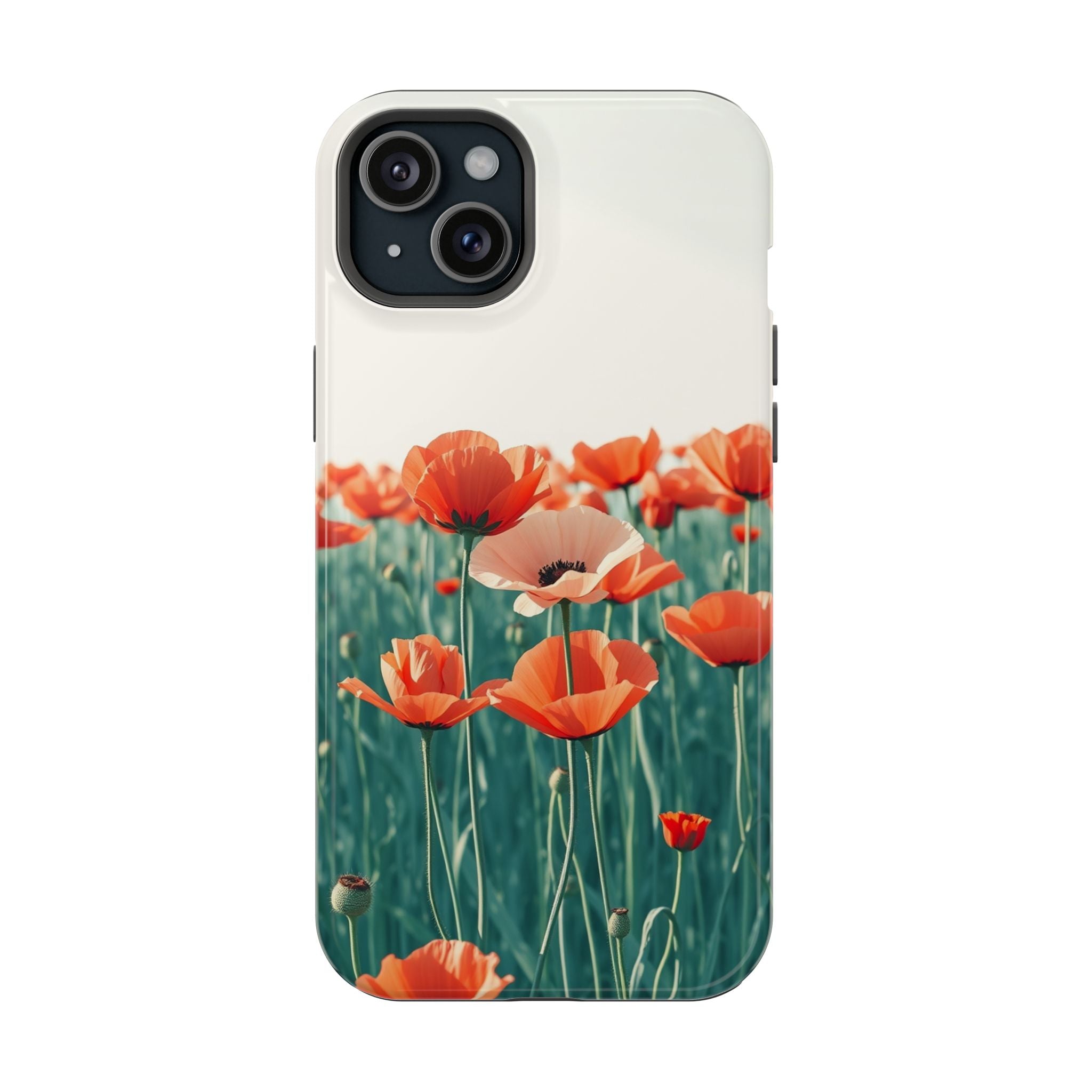 iPhone Mint And Blush Poppy Field 10 Slim Everyday Designer Case · iPhone Case
