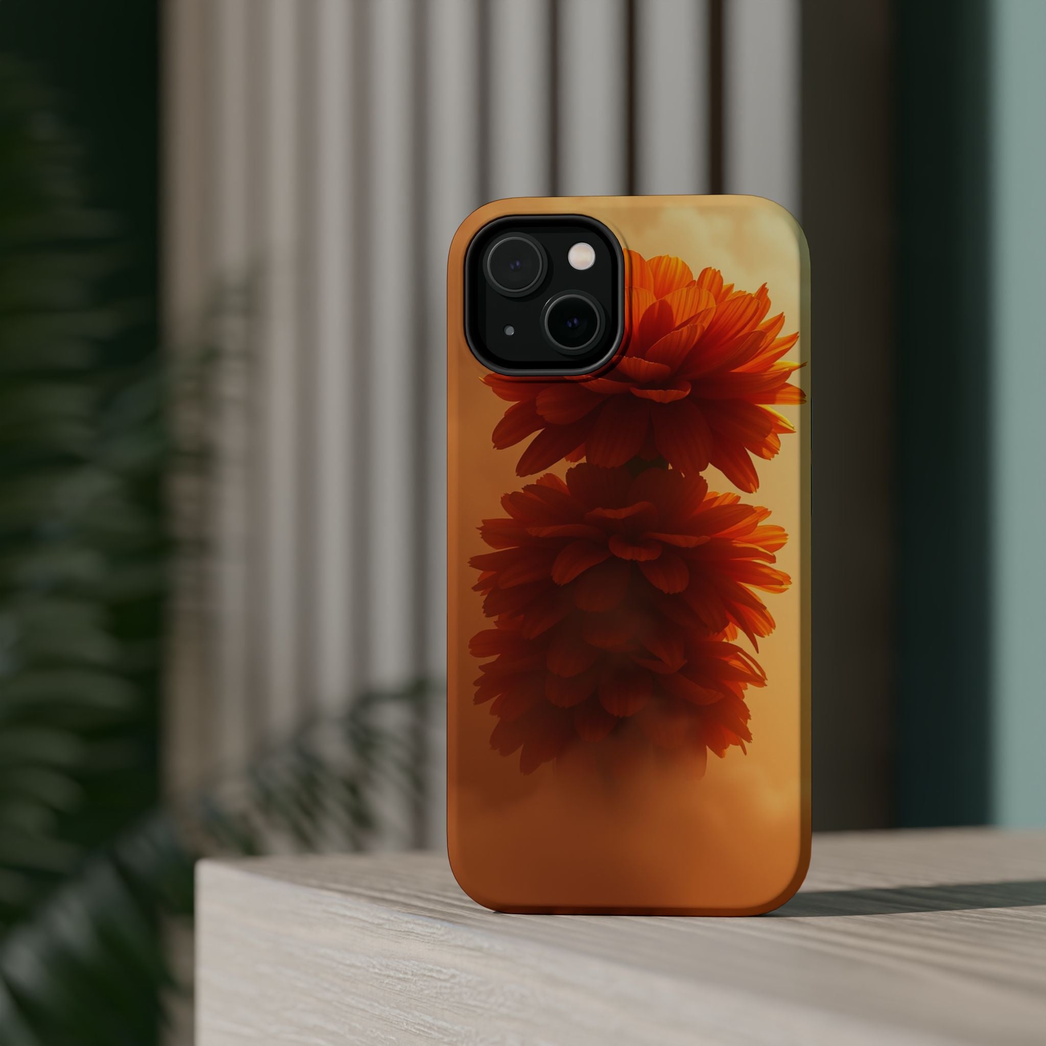 iPhone Ranunculus Stack 3D Digital Bold Modern Everyday Snap Case · iPhone Case