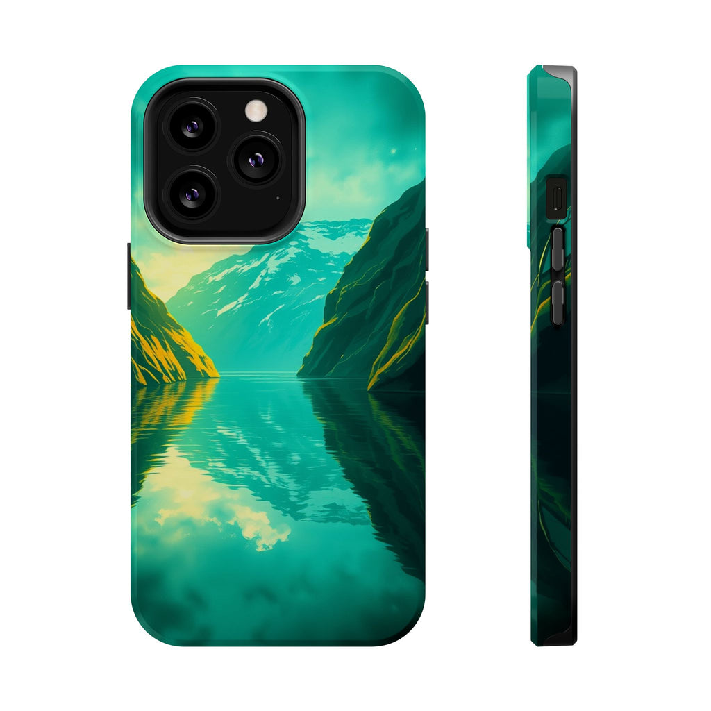 iPhone Fjord Reflection Bold Art Bold Modern Everyday Snap Case · iPhone Case